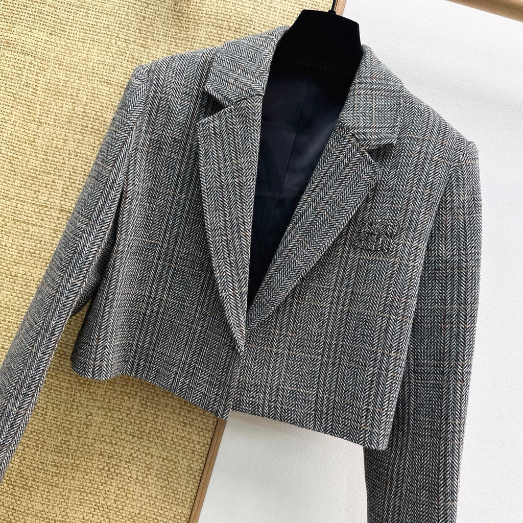 MIUMIU 26S CROPPED BLAZER 941
