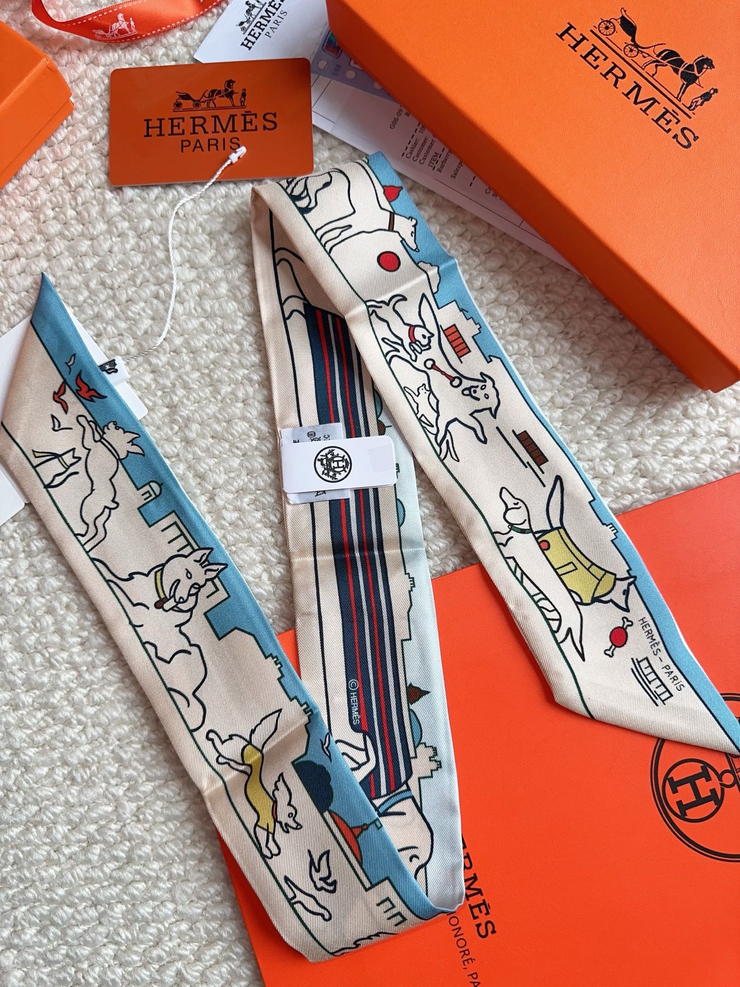 HERMES 26S SCARF 86 IN SILK 309597
