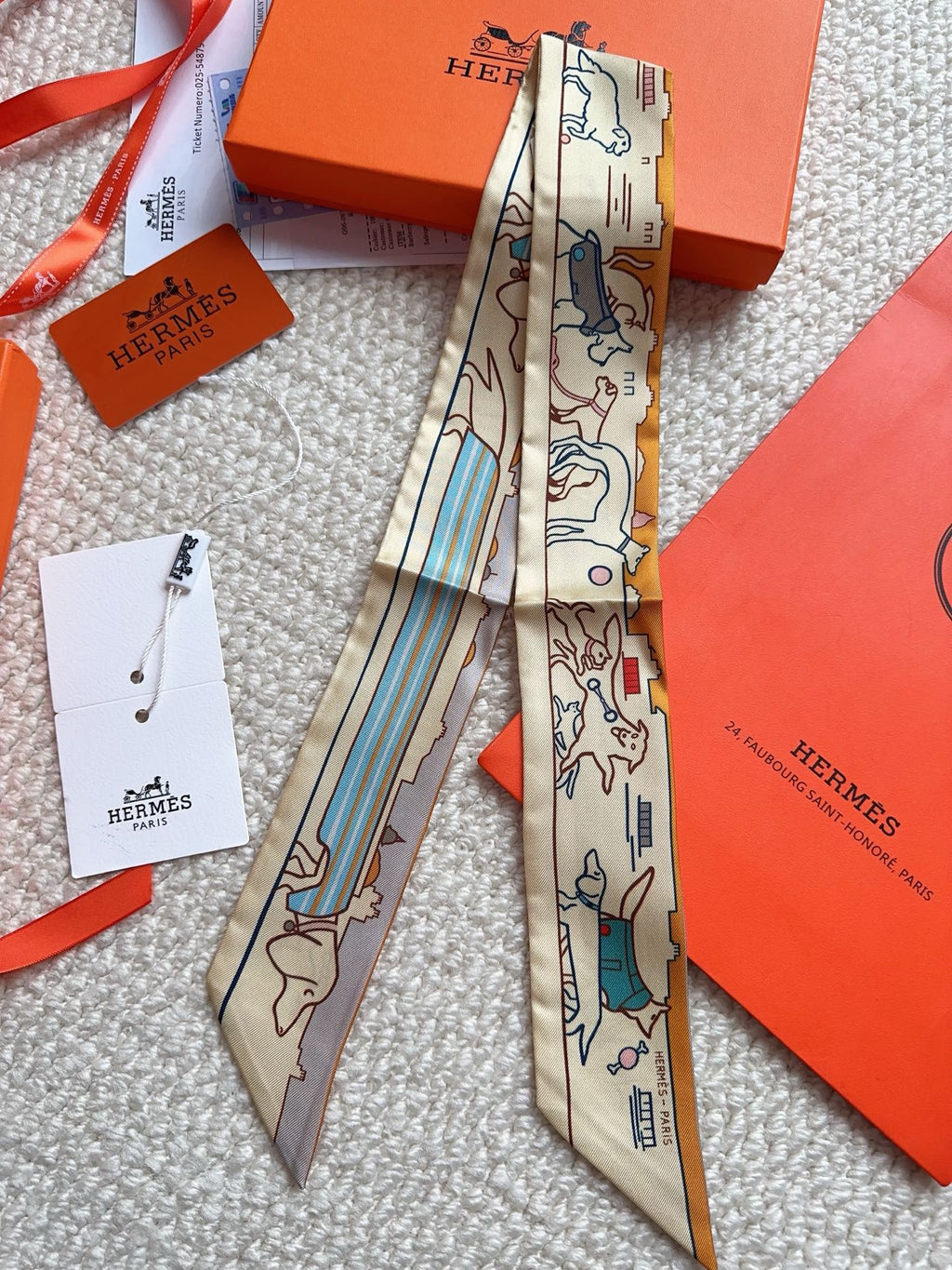 HERMES 26S SCARF 86 IN SILK 309598