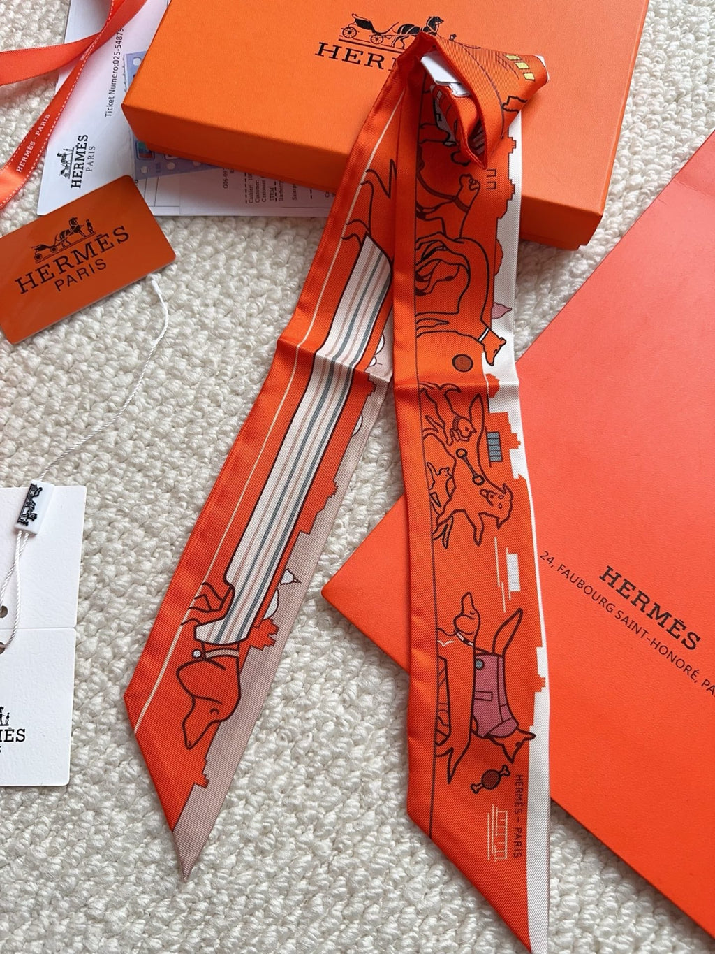 HERMES 26S SCARF 86 IN SILK 309599