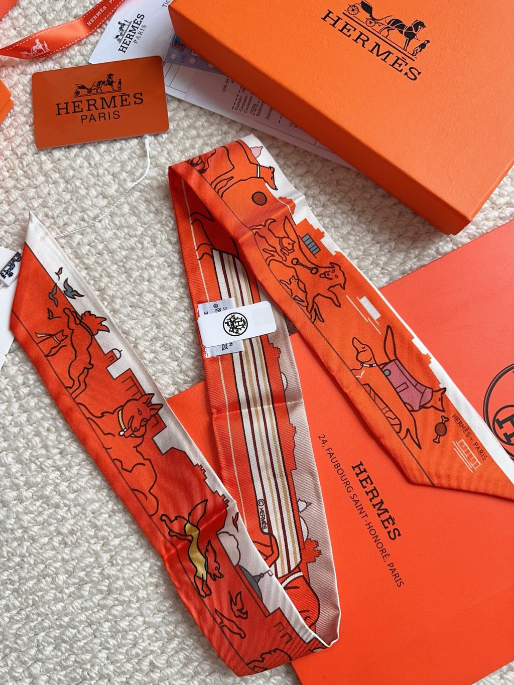 HERMES 26S SCARF 86 IN SILK 309599