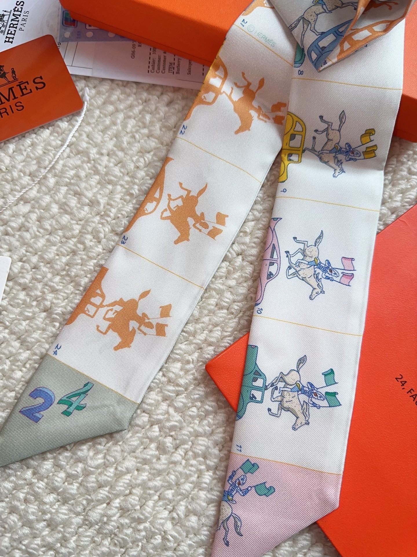HERMES 26S SCARF 86 IN SILK 309603