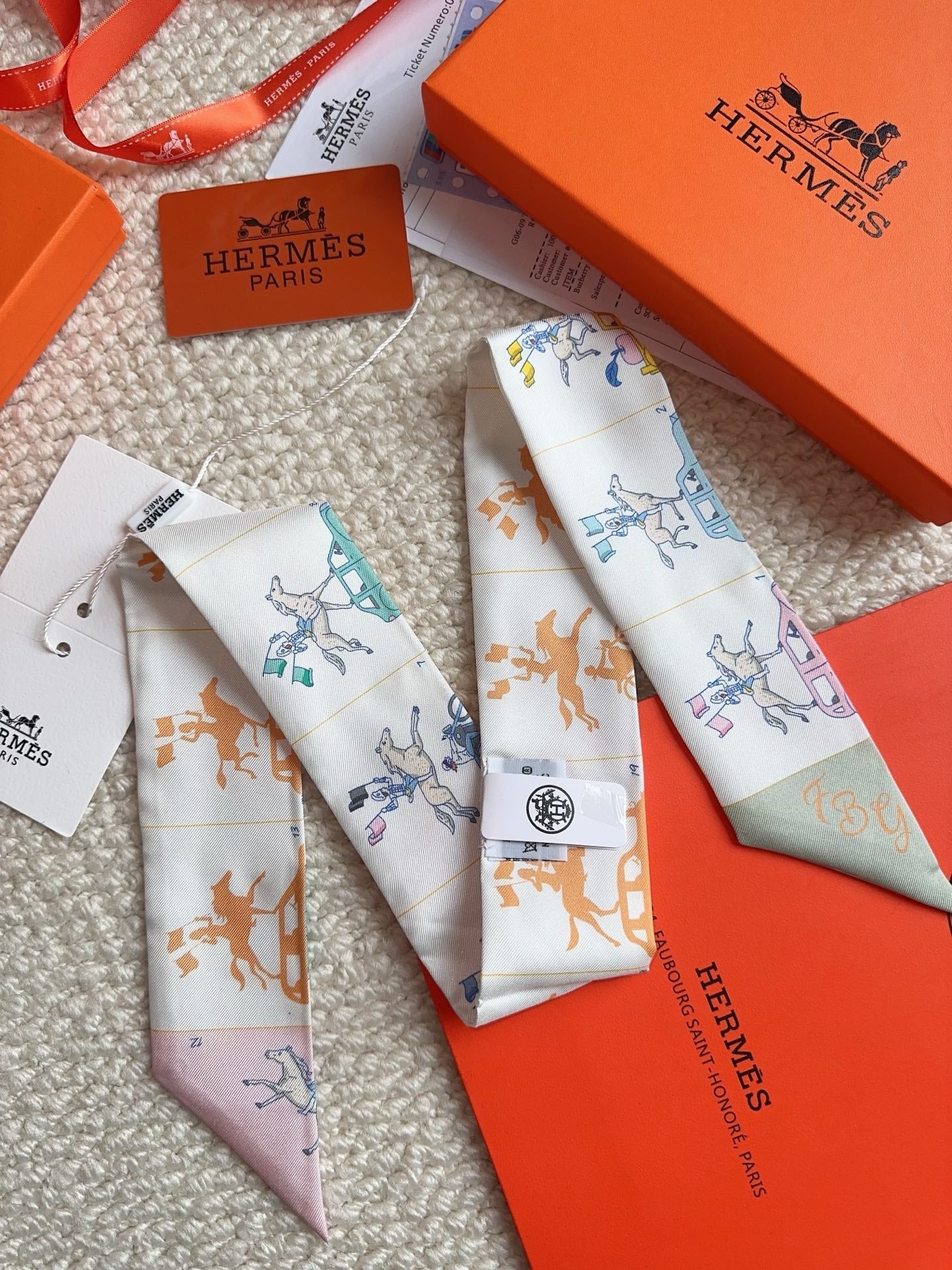 HERMES 26S SCARF 86 IN SILK 309603