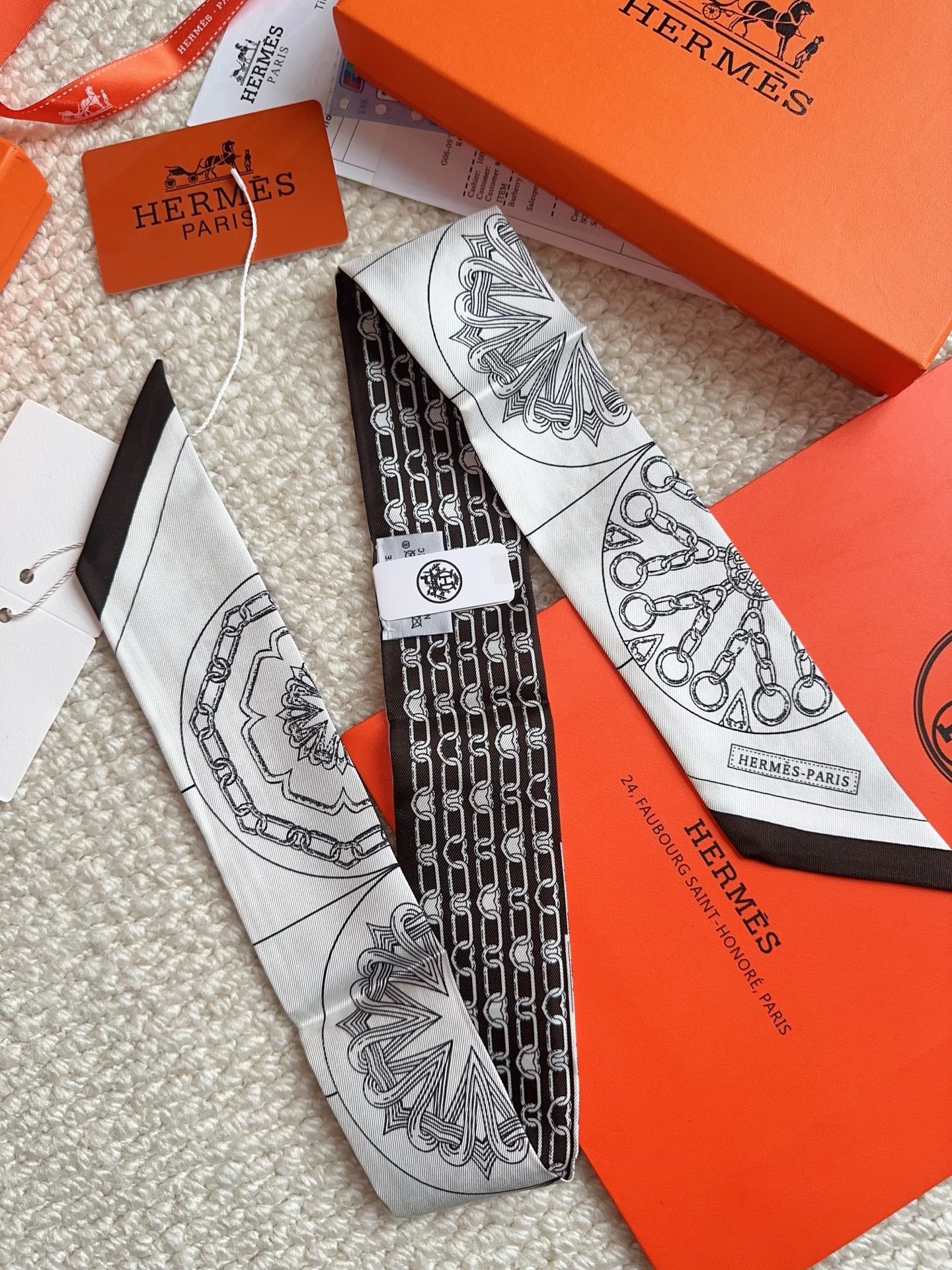 HERMES 26S SCARF 86 IN SILK 309606