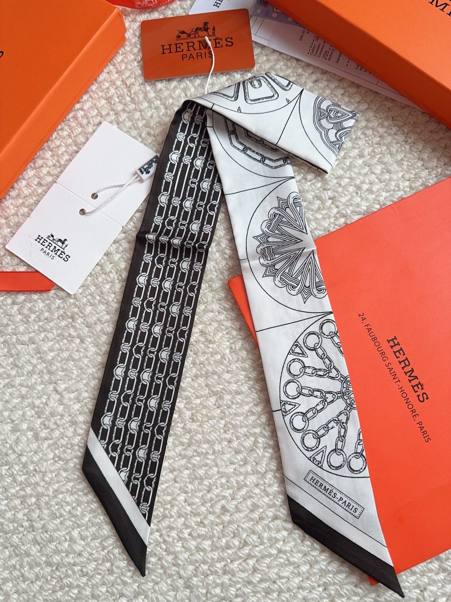 HERMES 26S SCARF 86 IN SILK 309606