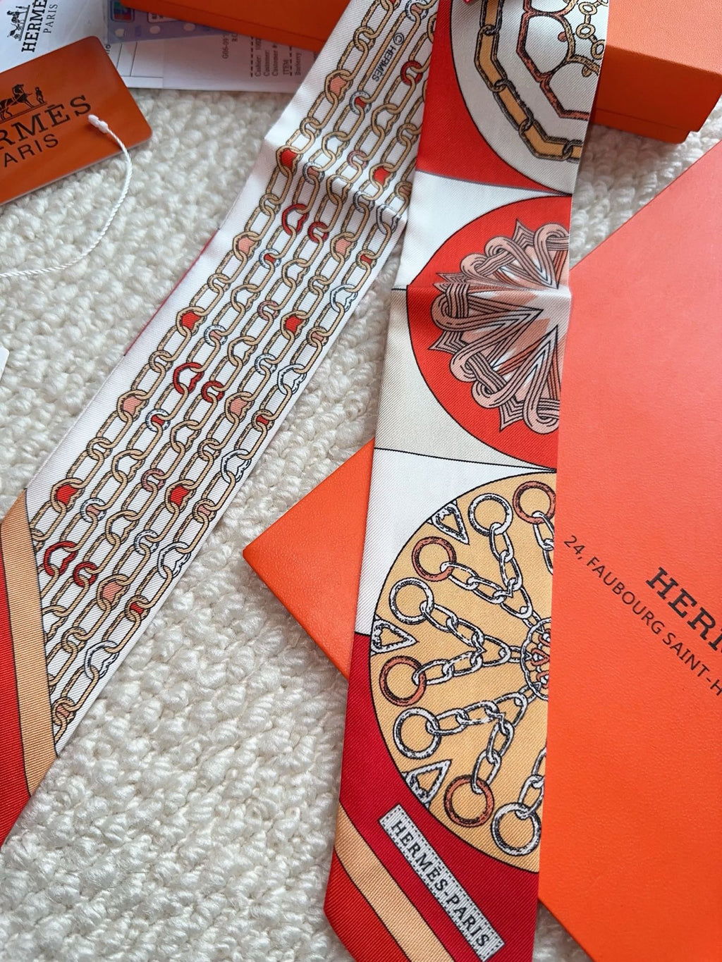 HERMES 26S SCARF 86 IN SILK 309608