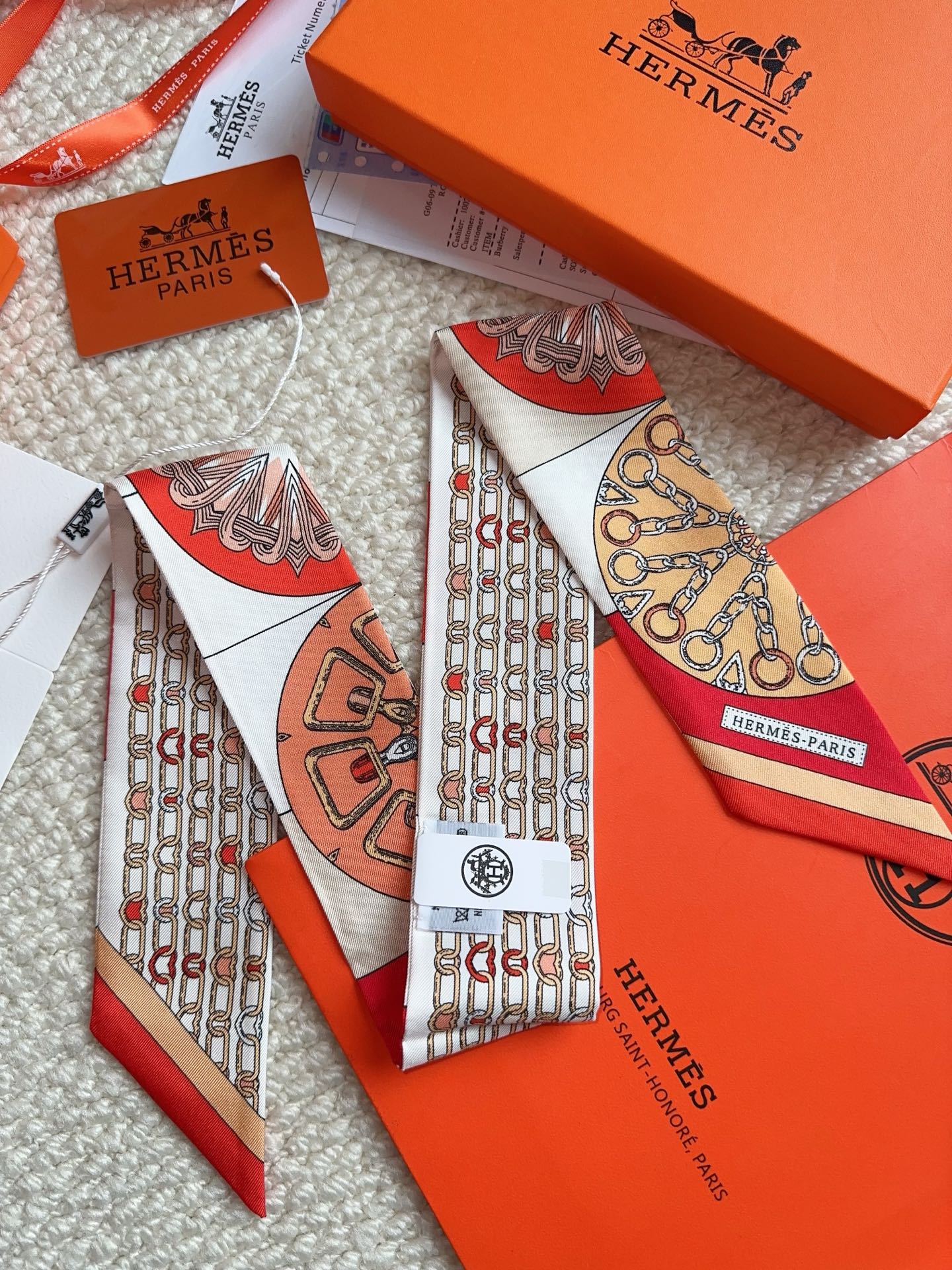 HERMES 26S SCARF 86 IN SILK 309608