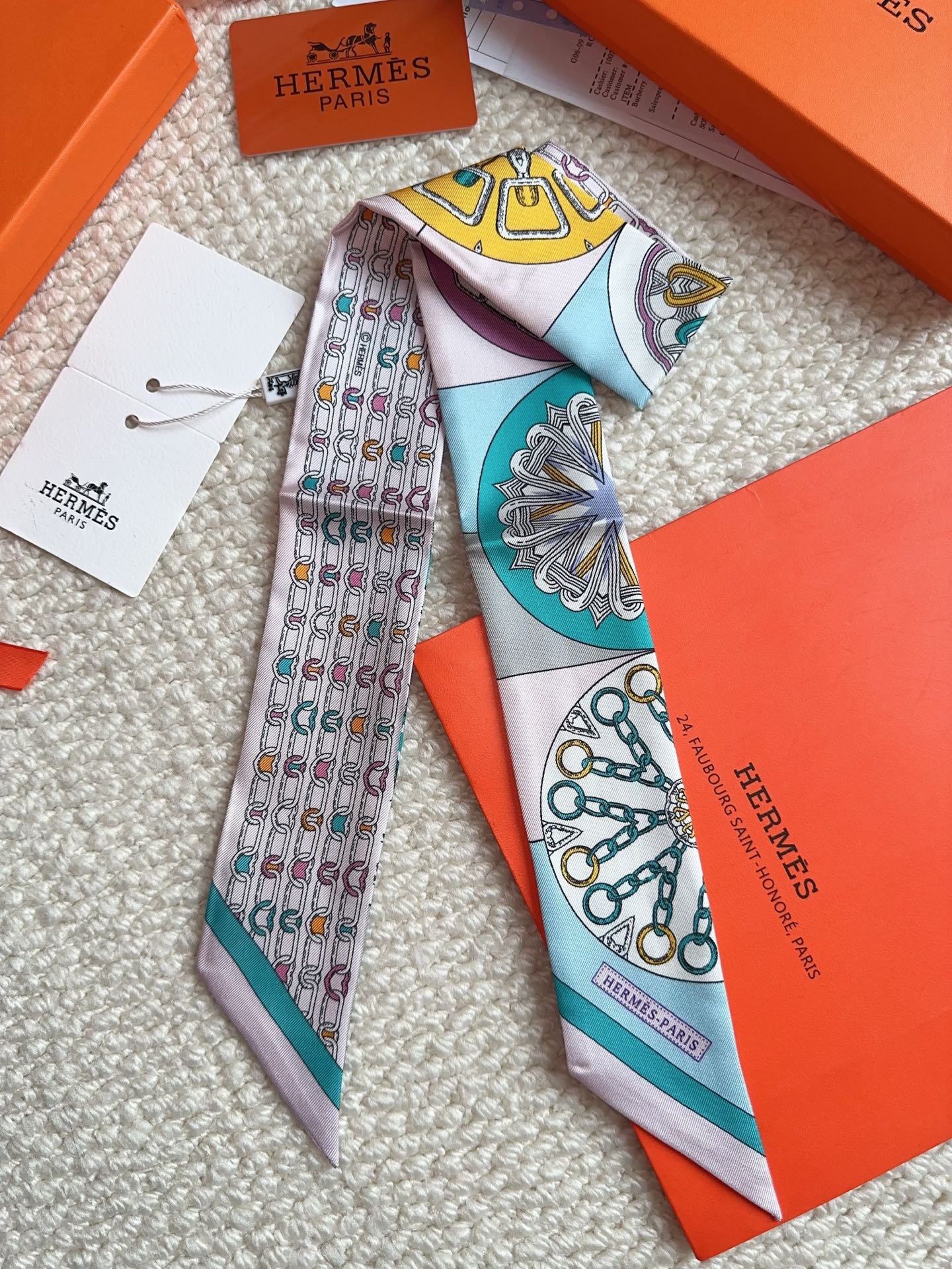 HERMES 26S SCARF 86 IN SILK 309609