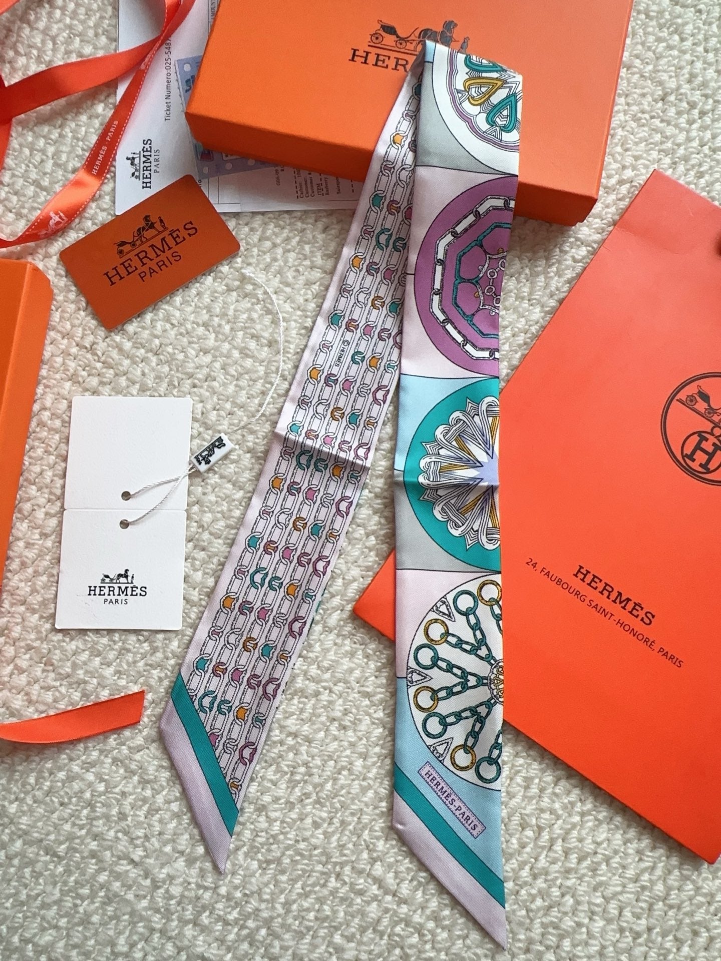 HERMES 26S SCARF 86 IN SILK 309609