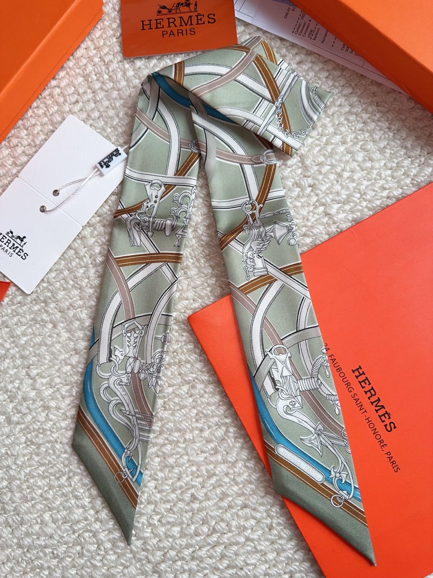 HERMES 26S SCARF 86 IN SILK 309613