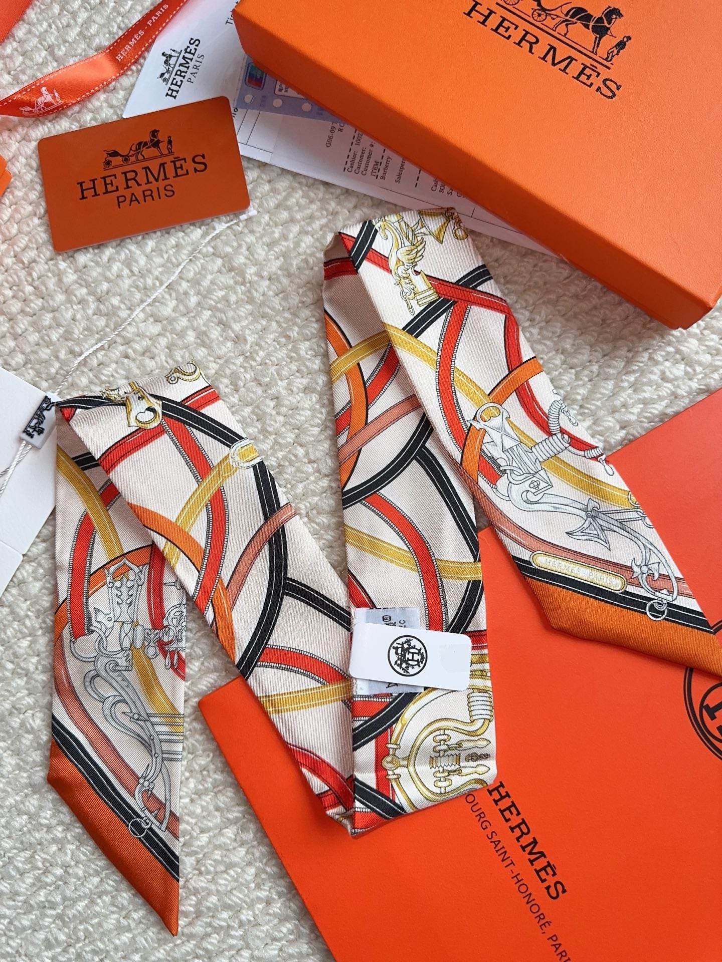 HERMES 26S SCARF 86 IN SILK 309614