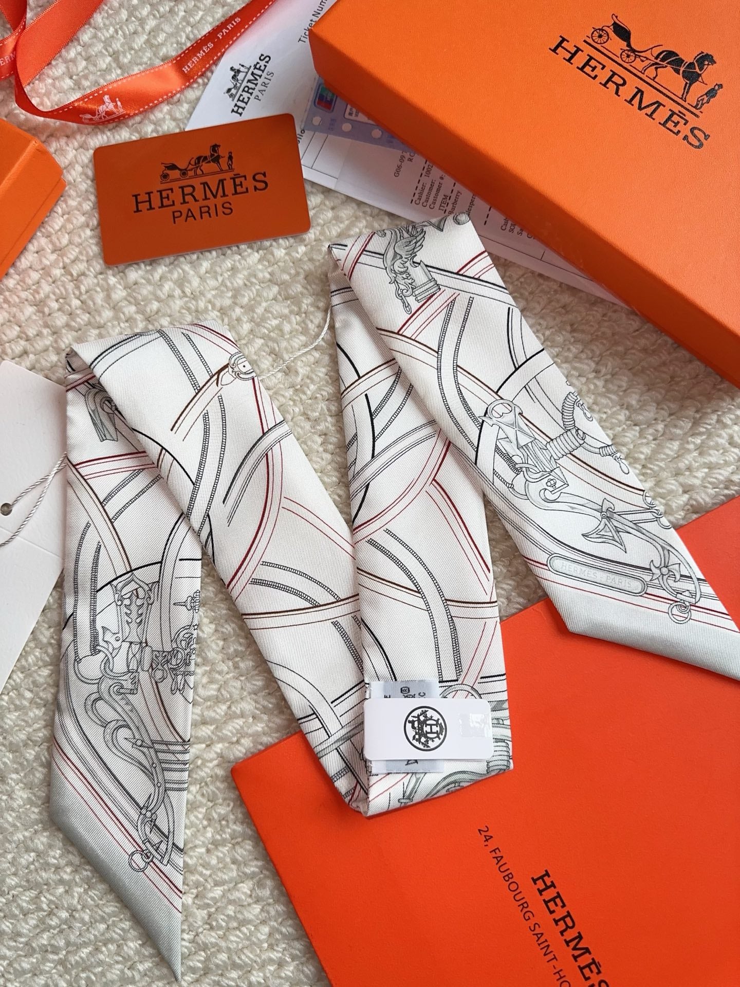 HERMES 26S SCARF 86 IN SILK 309615