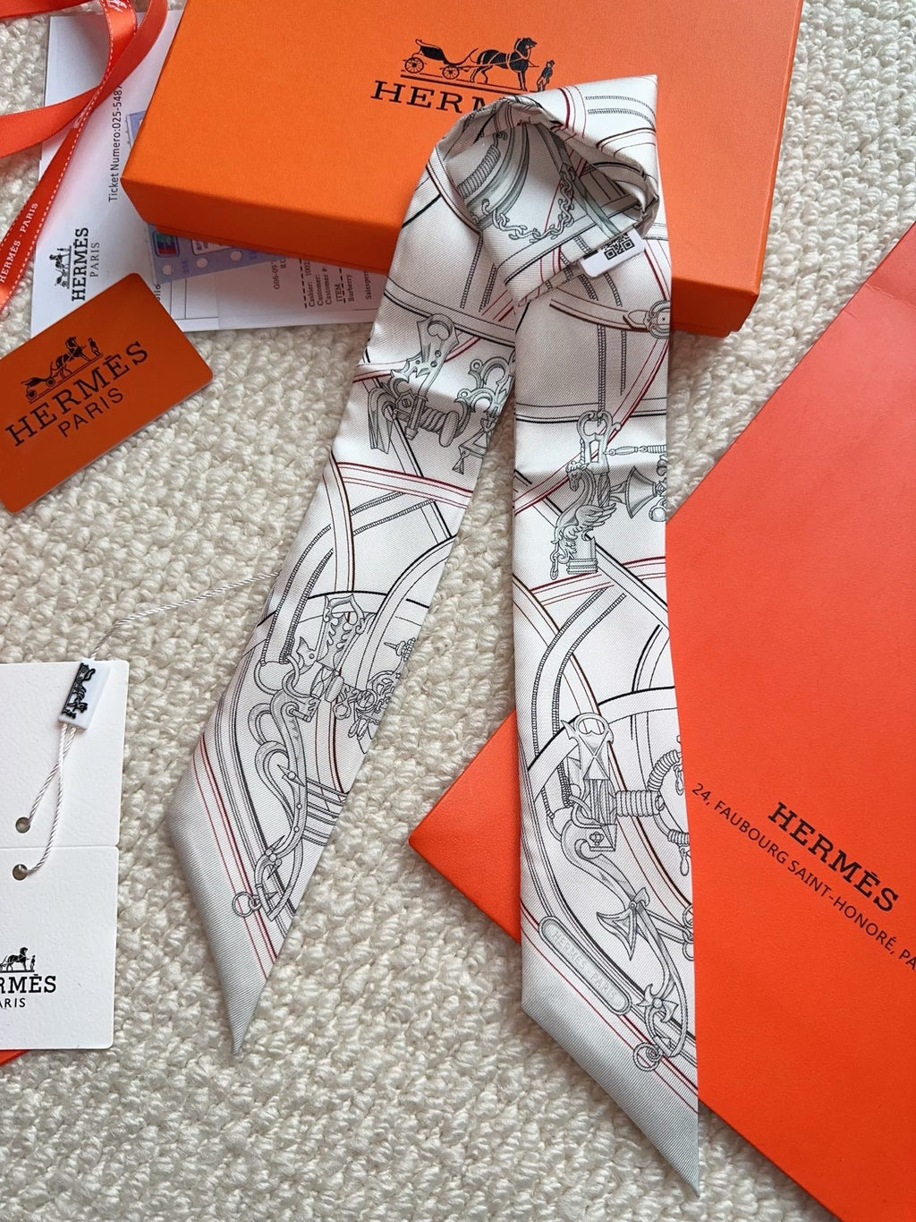 HERMES 26S SCARF 86 IN SILK 309615