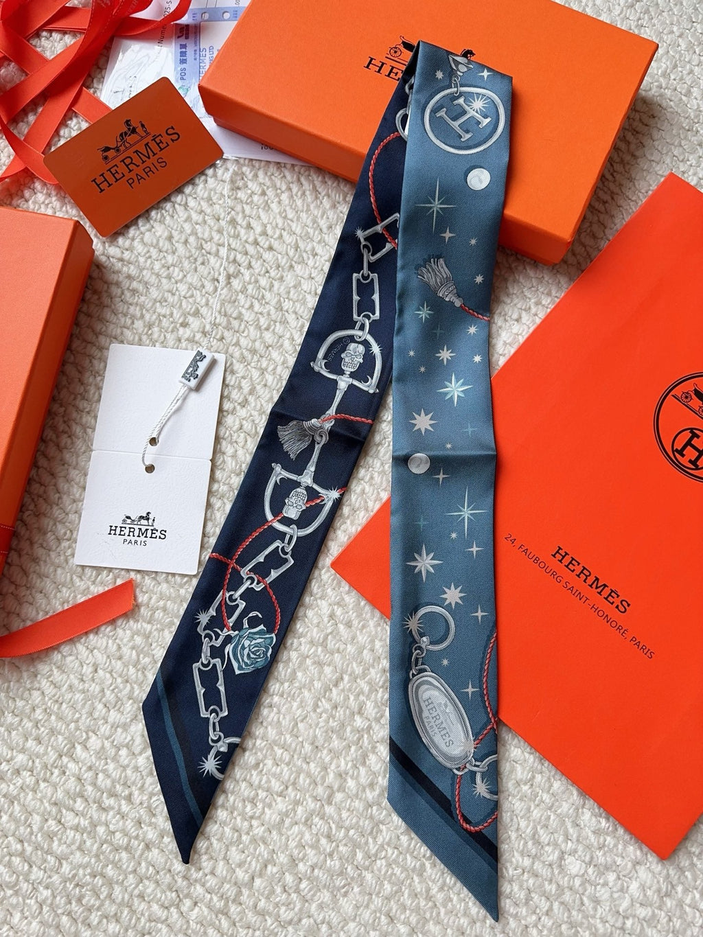 HERMES 26S SCARF 86 IN SILK 309616