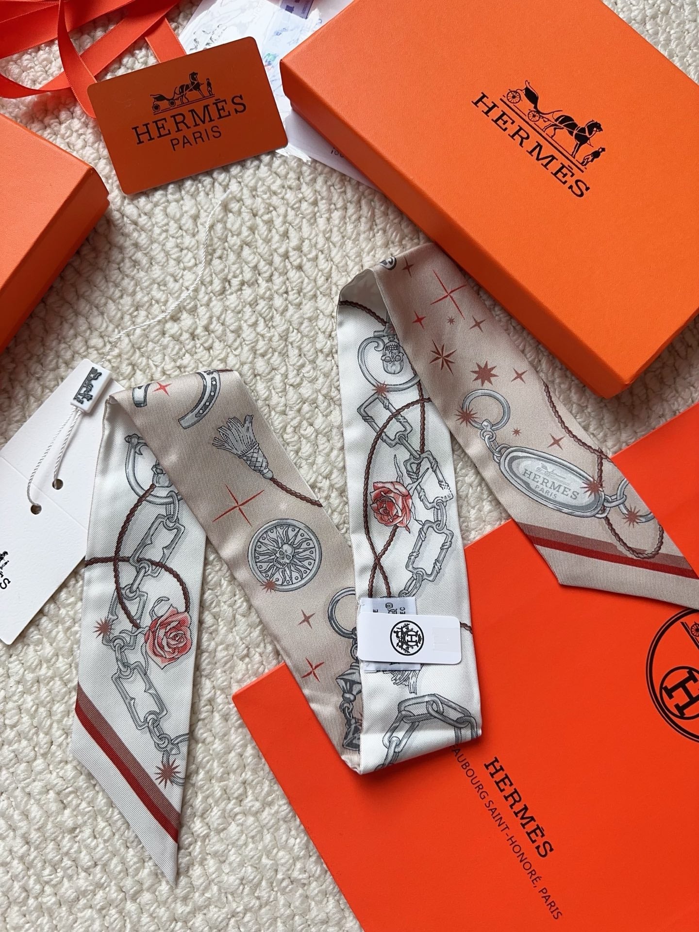 HERMES 26S SCARF 86 IN SILK 309618