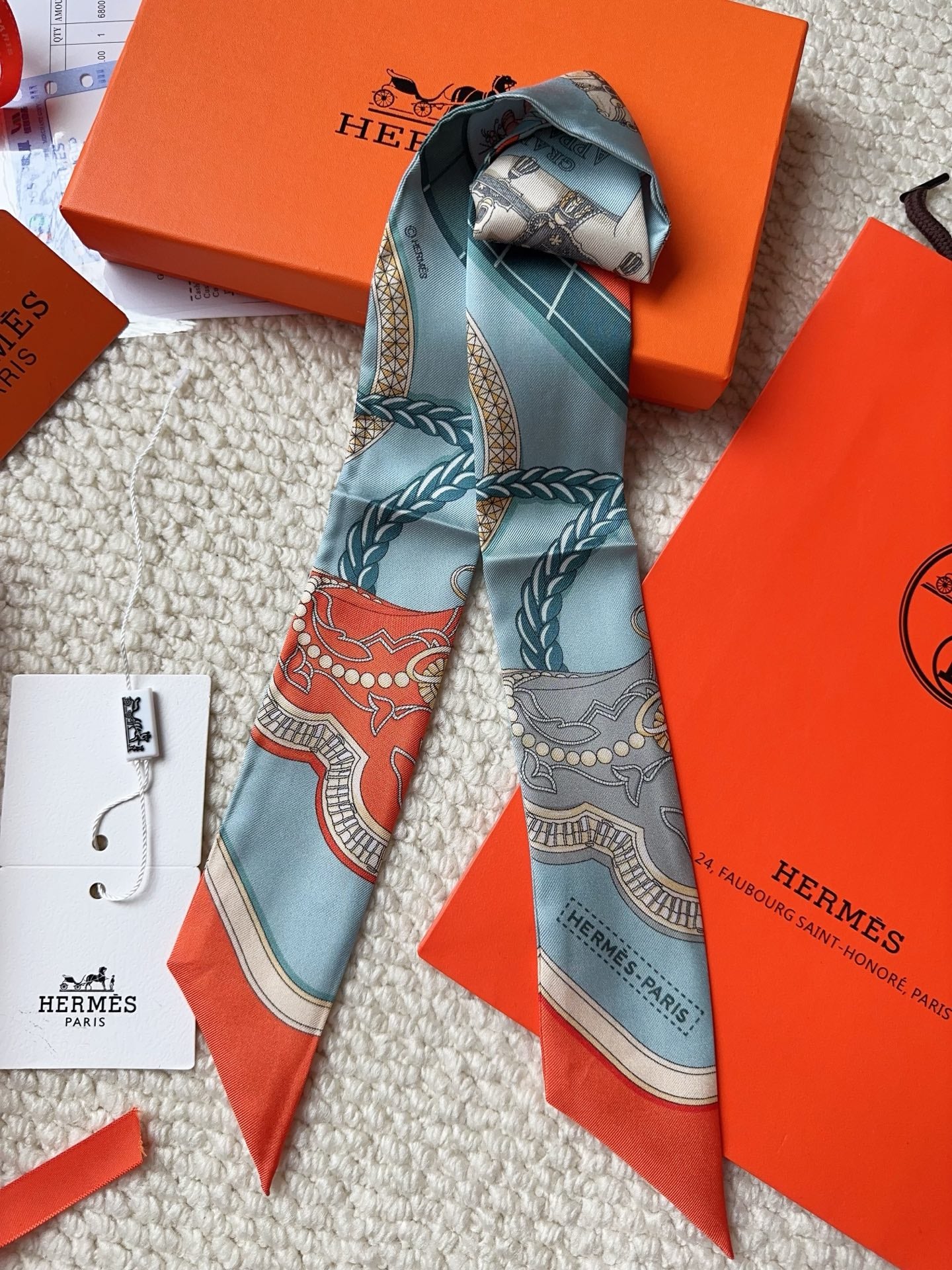 HERMES 26S SCARF 86 IN SILK 309620