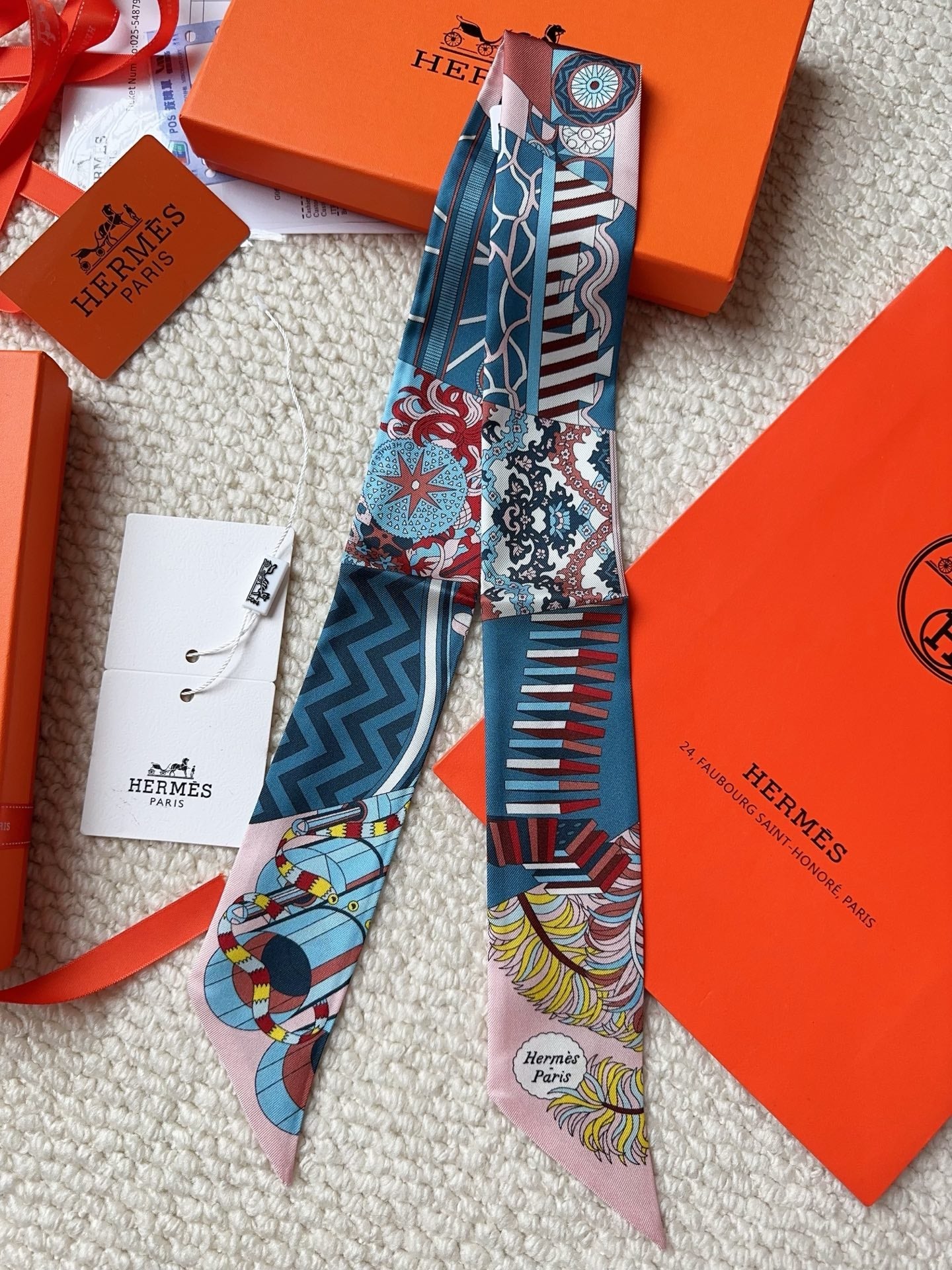 HERMES 26S SCARF 86 IN SILK 309626