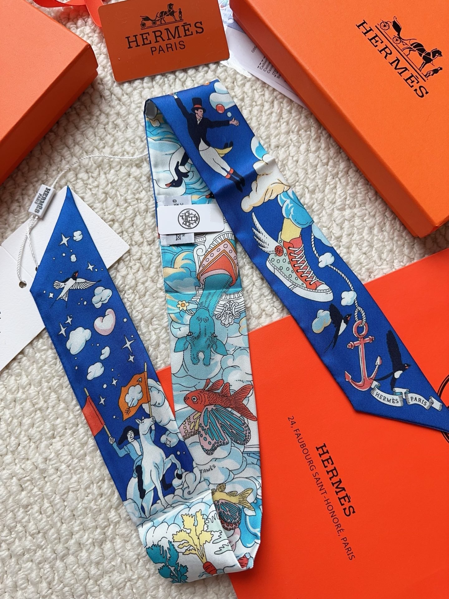 HERMES 26S SCARF 86 IN SILK 309632