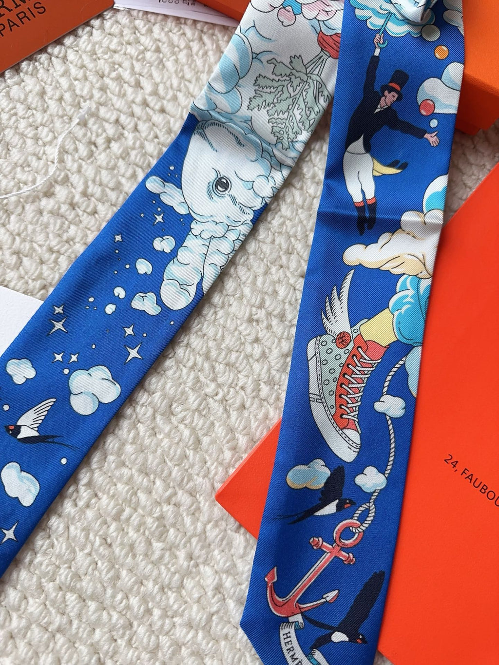 HERMES 26S SCARF 86 IN SILK 309632