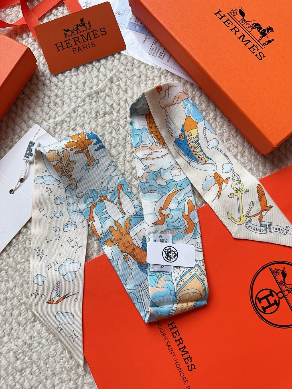 HERMES 26S SCARF 86 IN SILK 309633