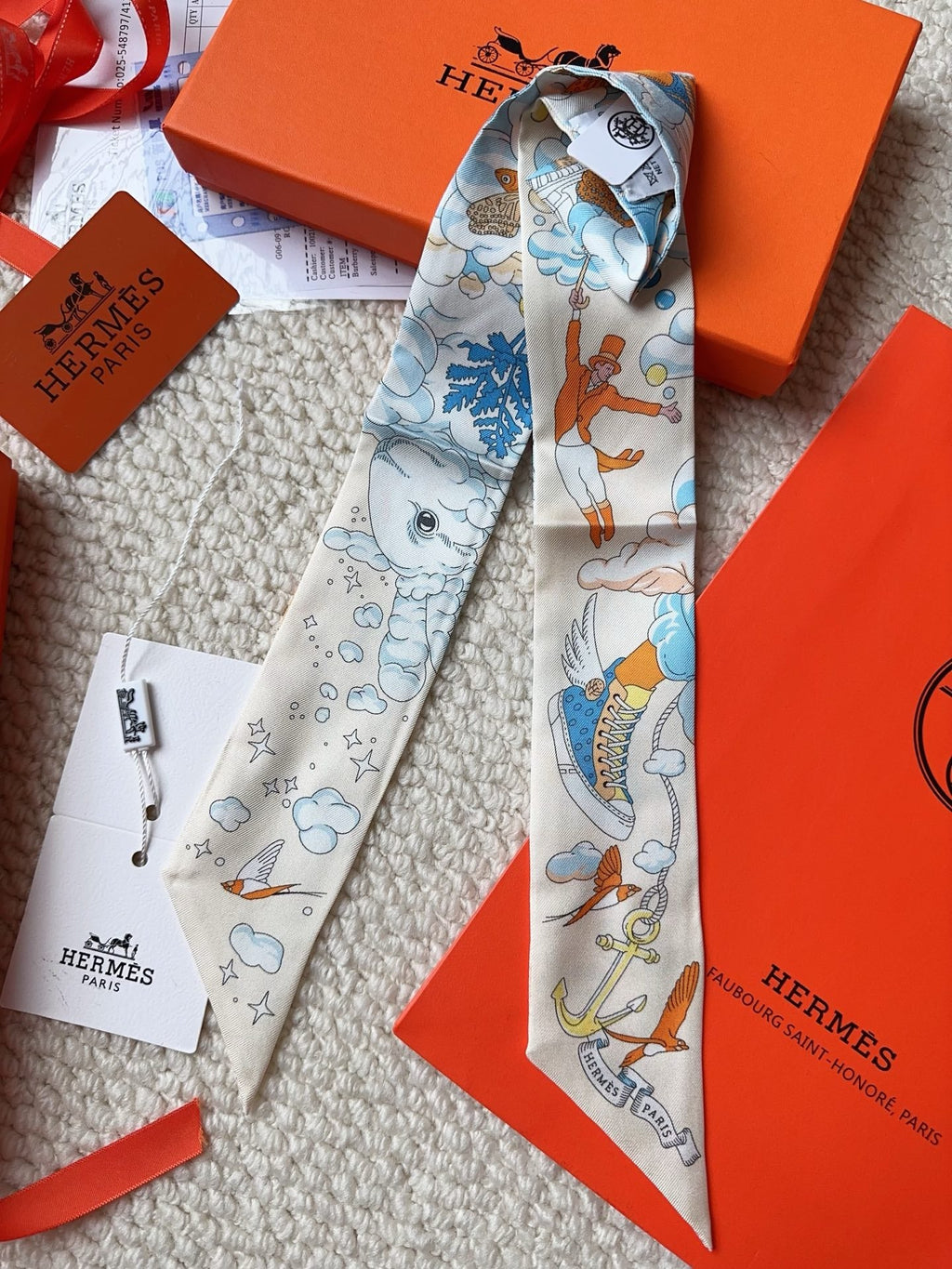 HERMES 26S SCARF 86 IN SILK 309633