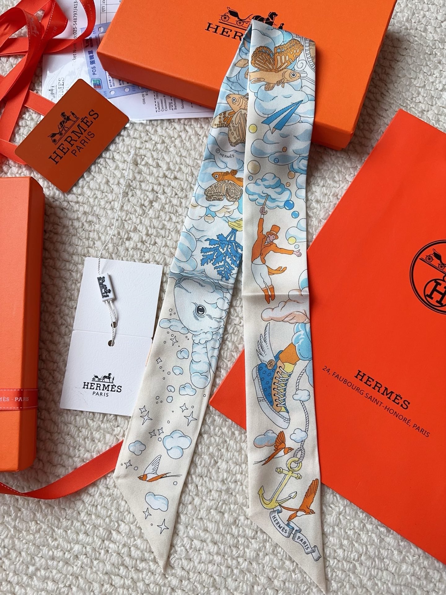 HERMES 26S SCARF 86 IN SILK 309633