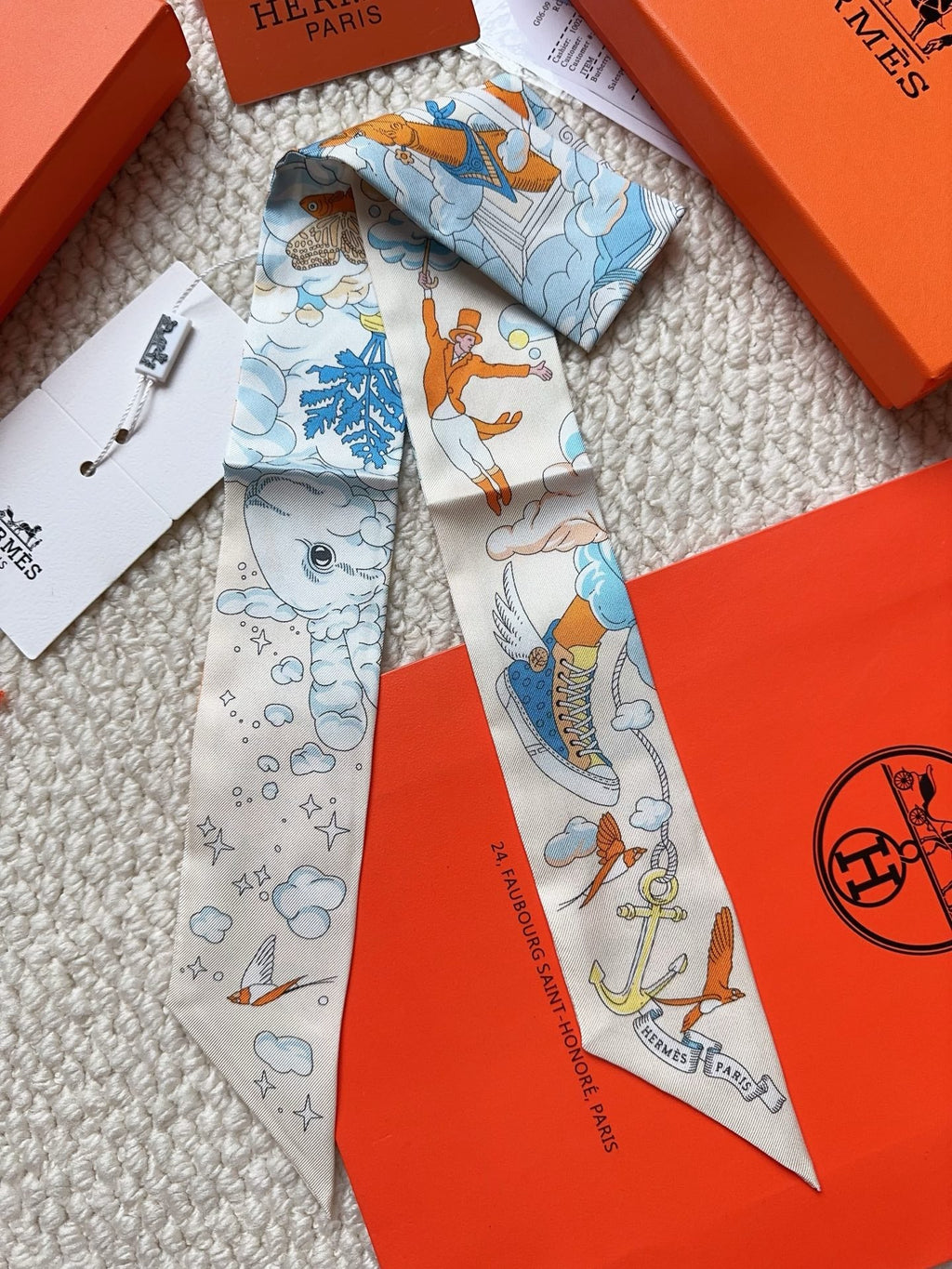 HERMES 26S SCARF 86 IN SILK 309633