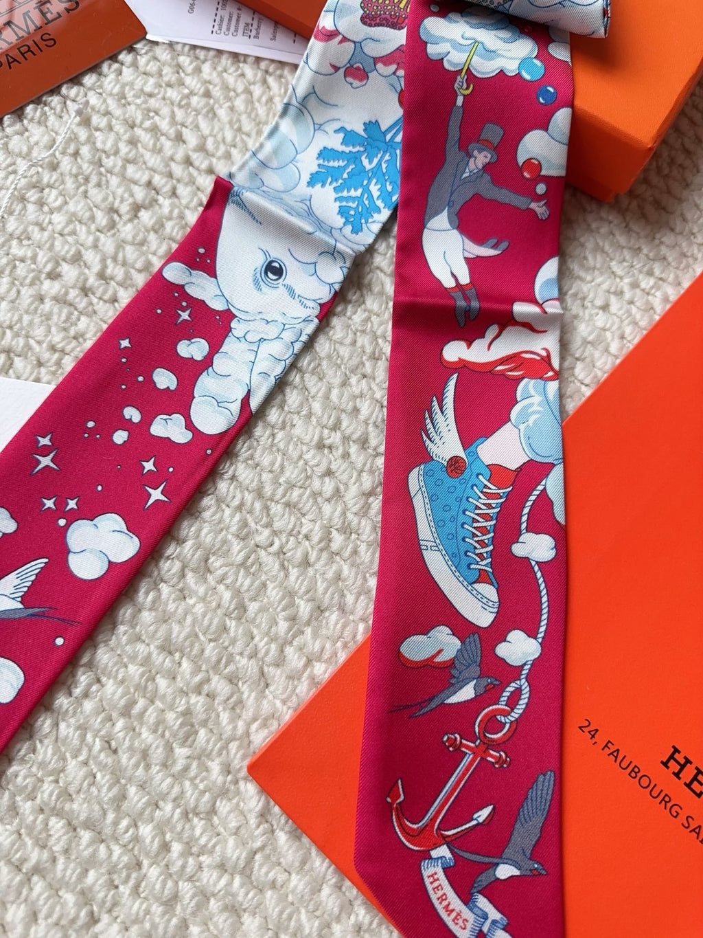 HERMES 26S SCARF 86 IN SILK 309634