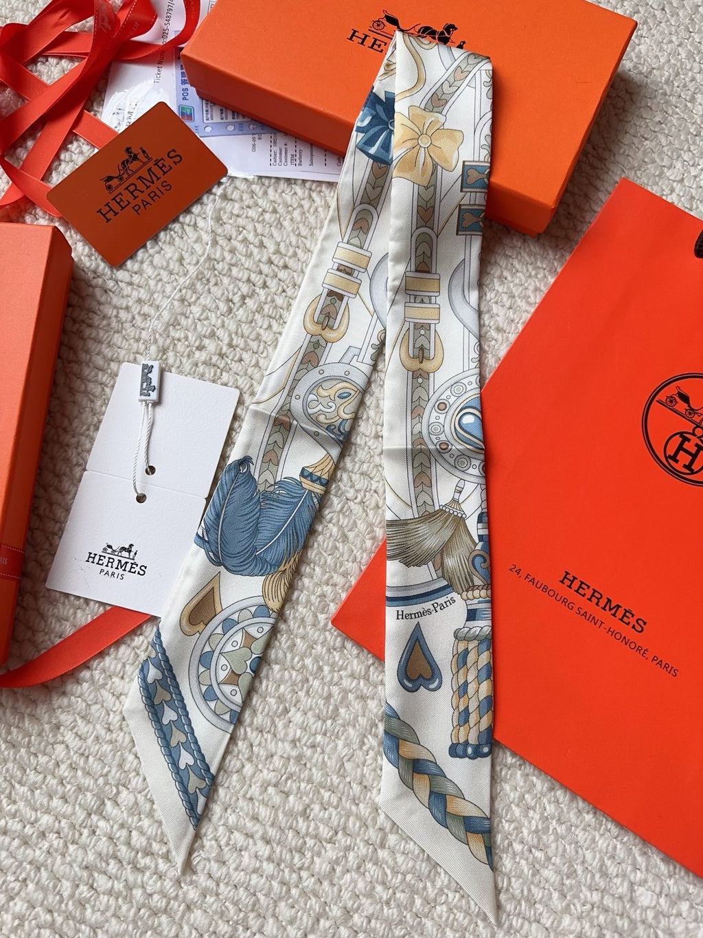 HERMES 26S SCARF 86 IN SILK 309639