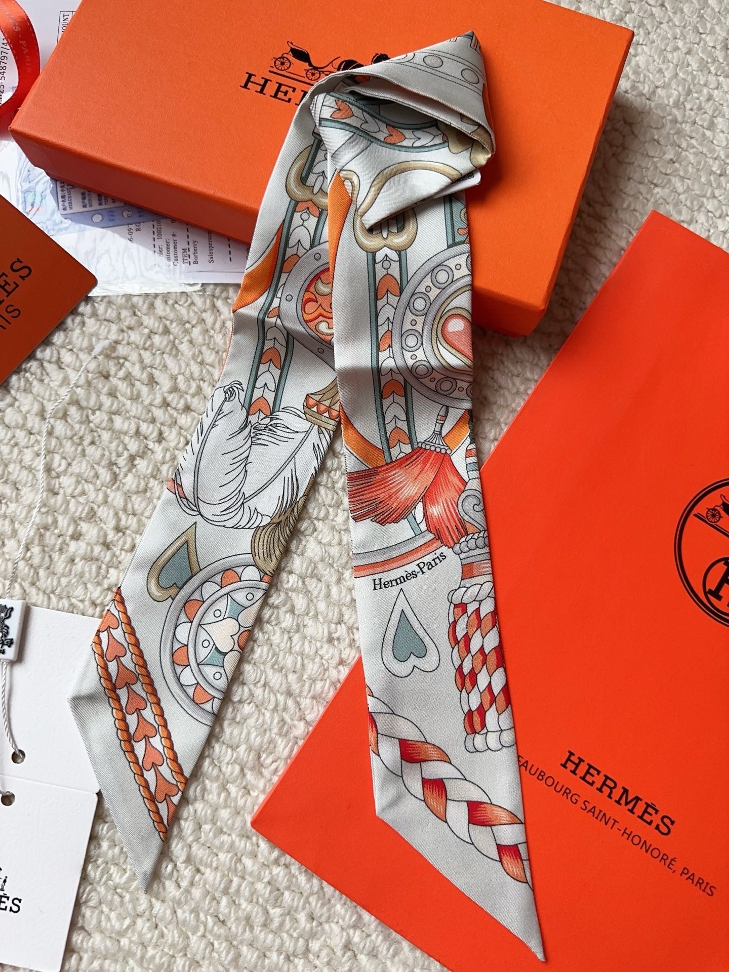 HERMES 26S SCARF 86 IN SILK 309641