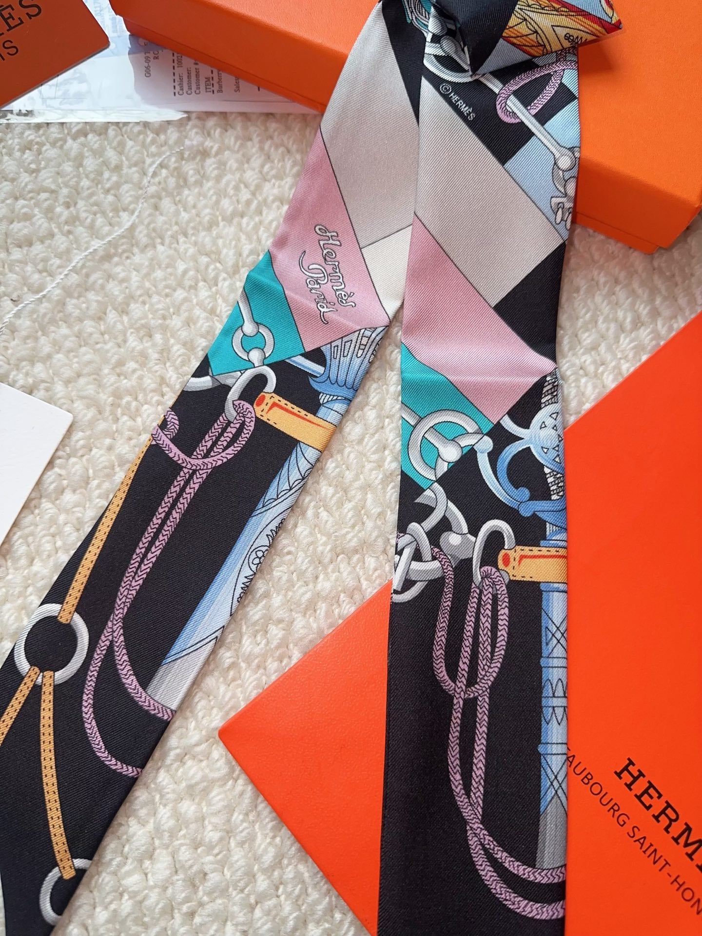 HERMES 26S SCARF 86 IN SILK 309643