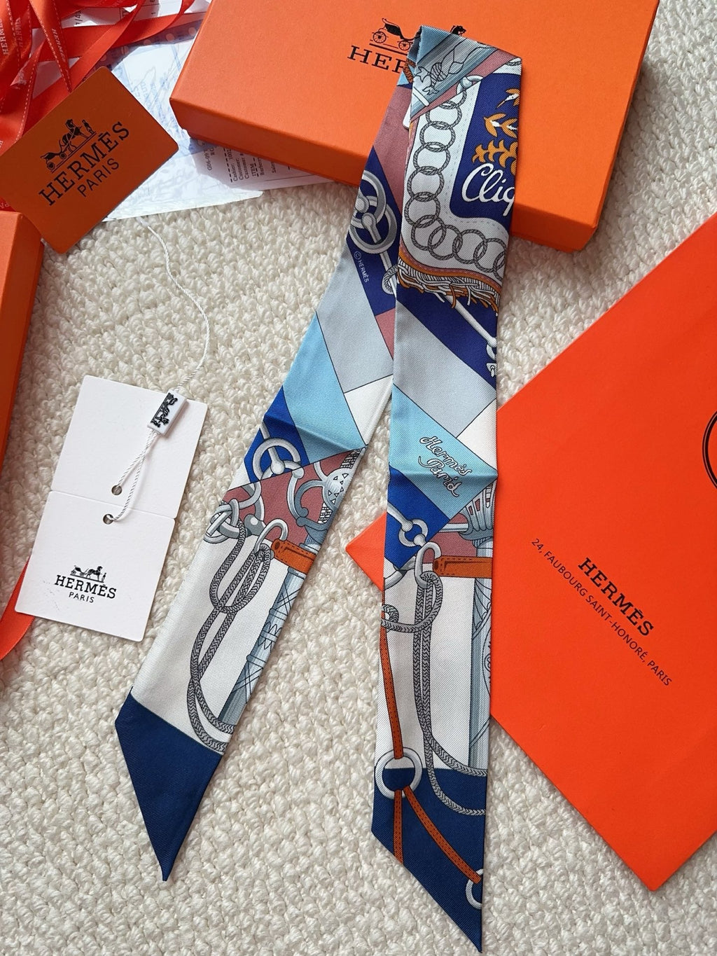 HERMES 26S SCARF 86 IN SILK 309644
