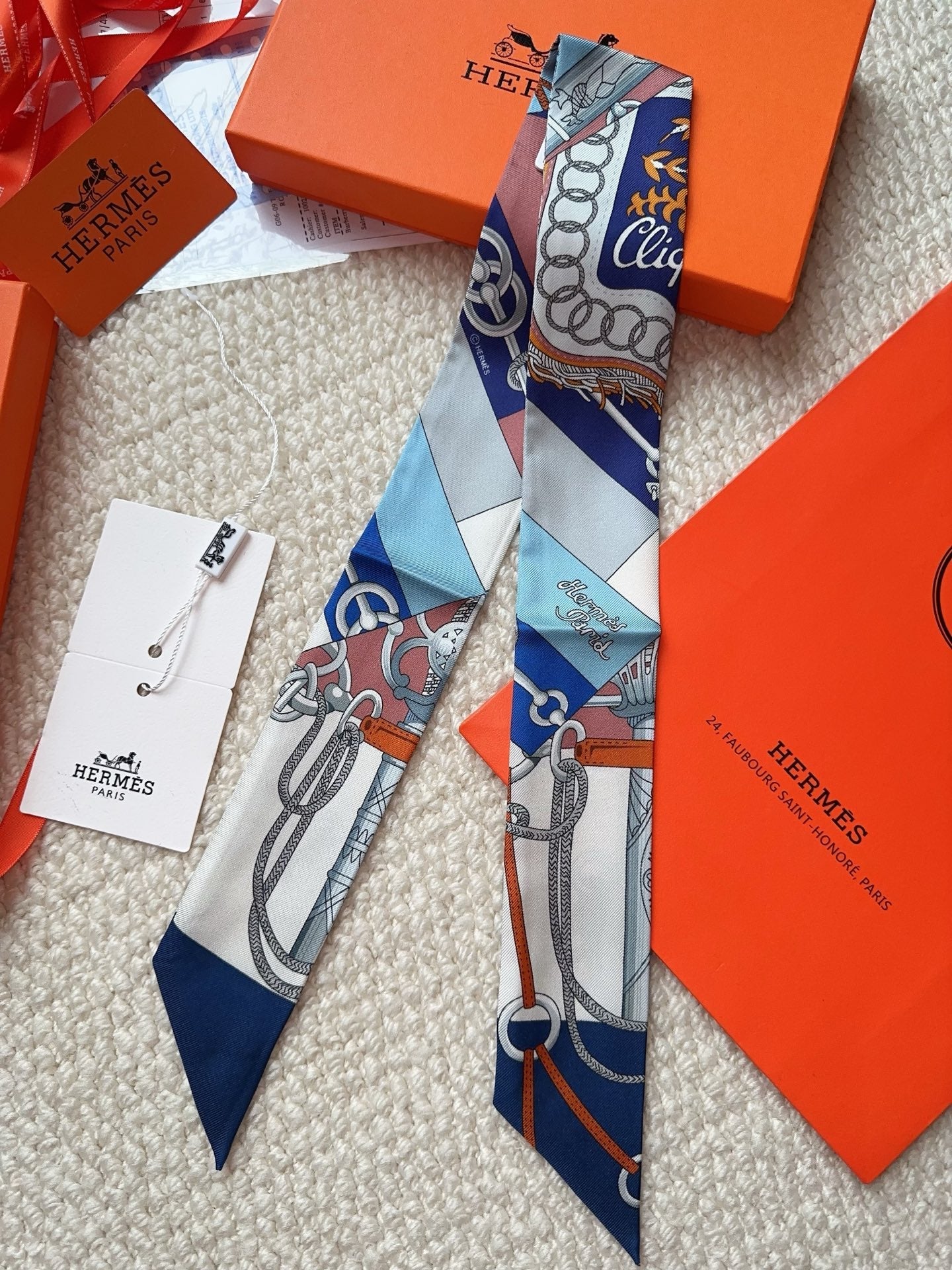 HERMES 26S SCARF 86 IN SILK 309644