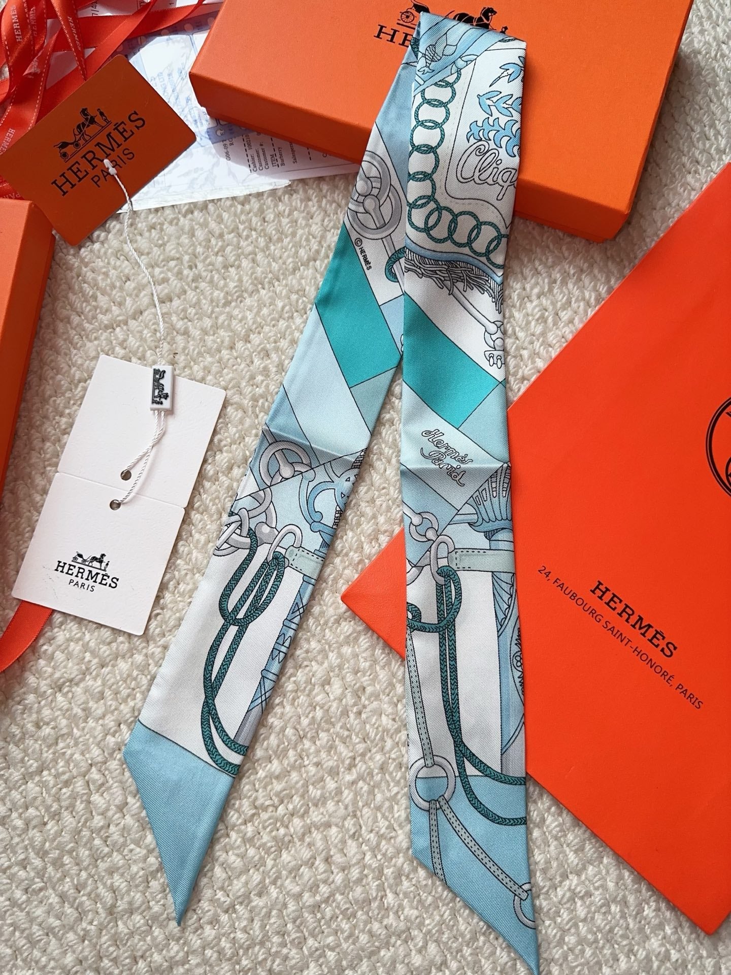 HERMES 26S SCARF 86 IN SILK 309645