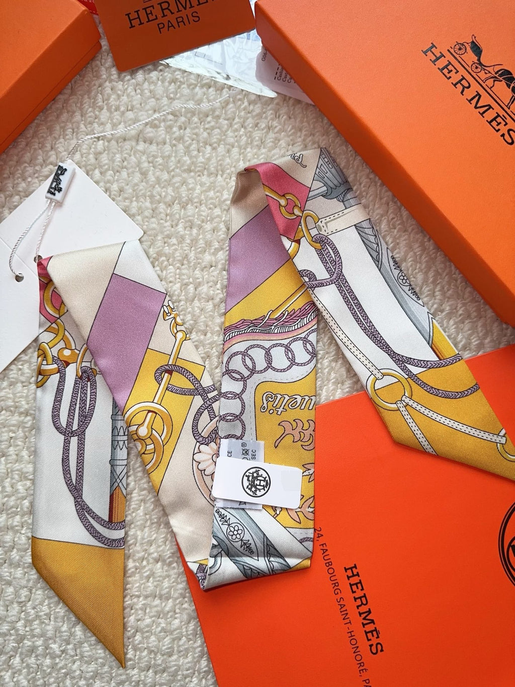 HERMES 26S SCARF 86 IN SILK 309647