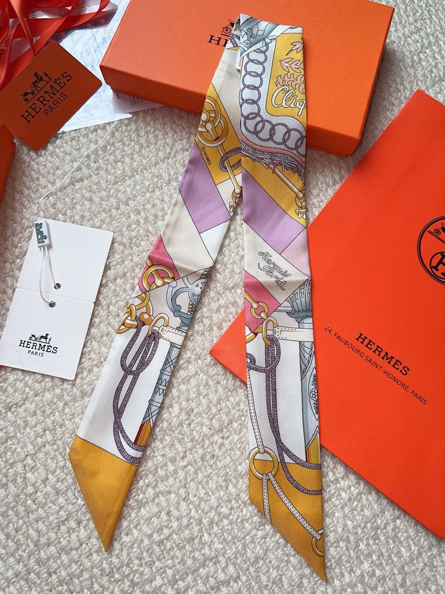 HERMES 26S SCARF 86 IN SILK 309647