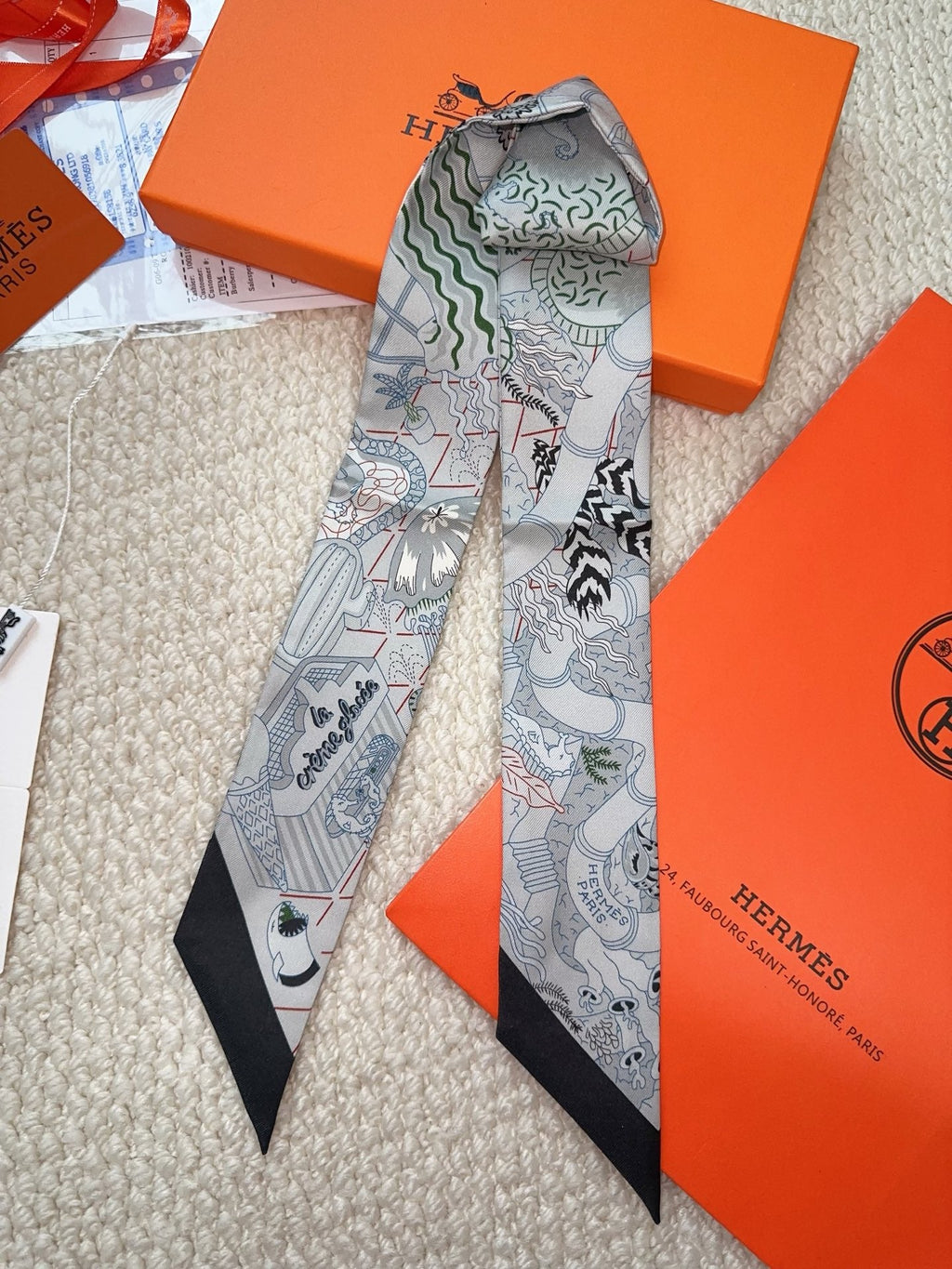 HERMES 26S SCARF 86 IN SILK 309649