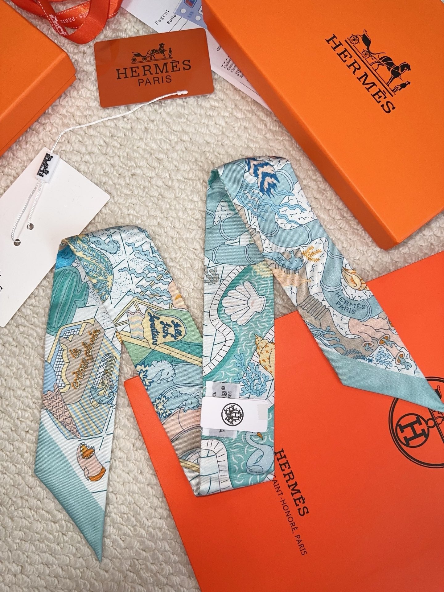 HERMES 26S SCARF 86 IN SILK 309651