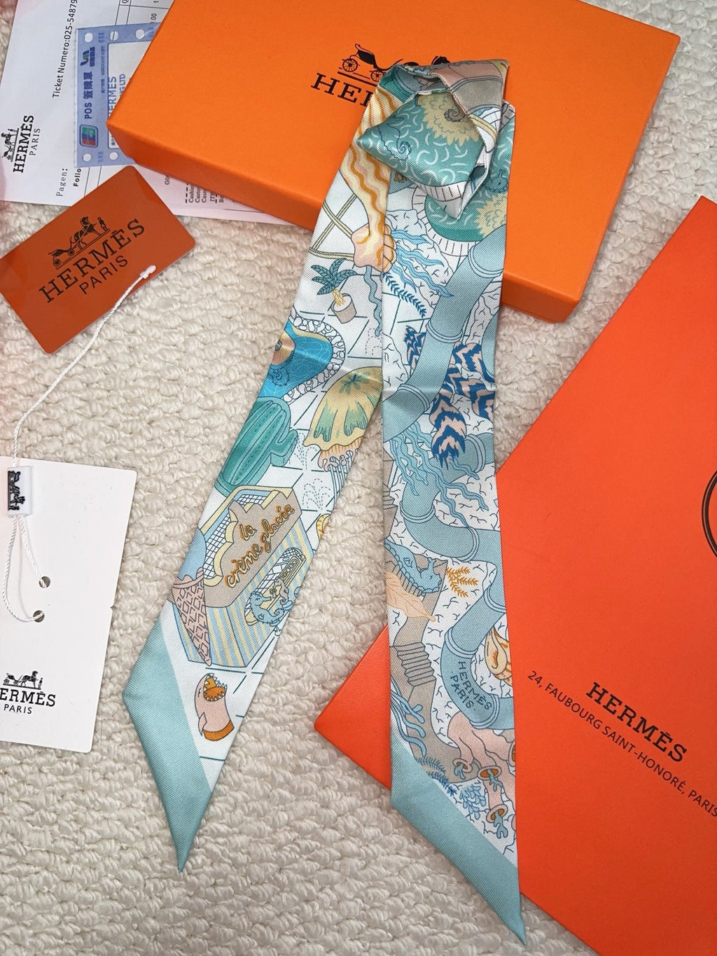HERMES 26S SCARF 86 IN SILK 309651