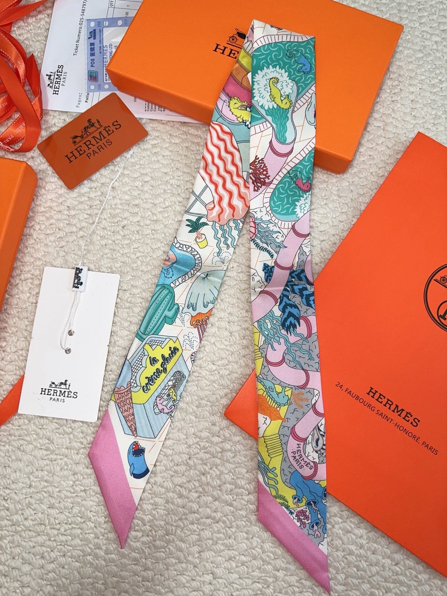 HERMES 26S SCARF 86 IN SILK 309652