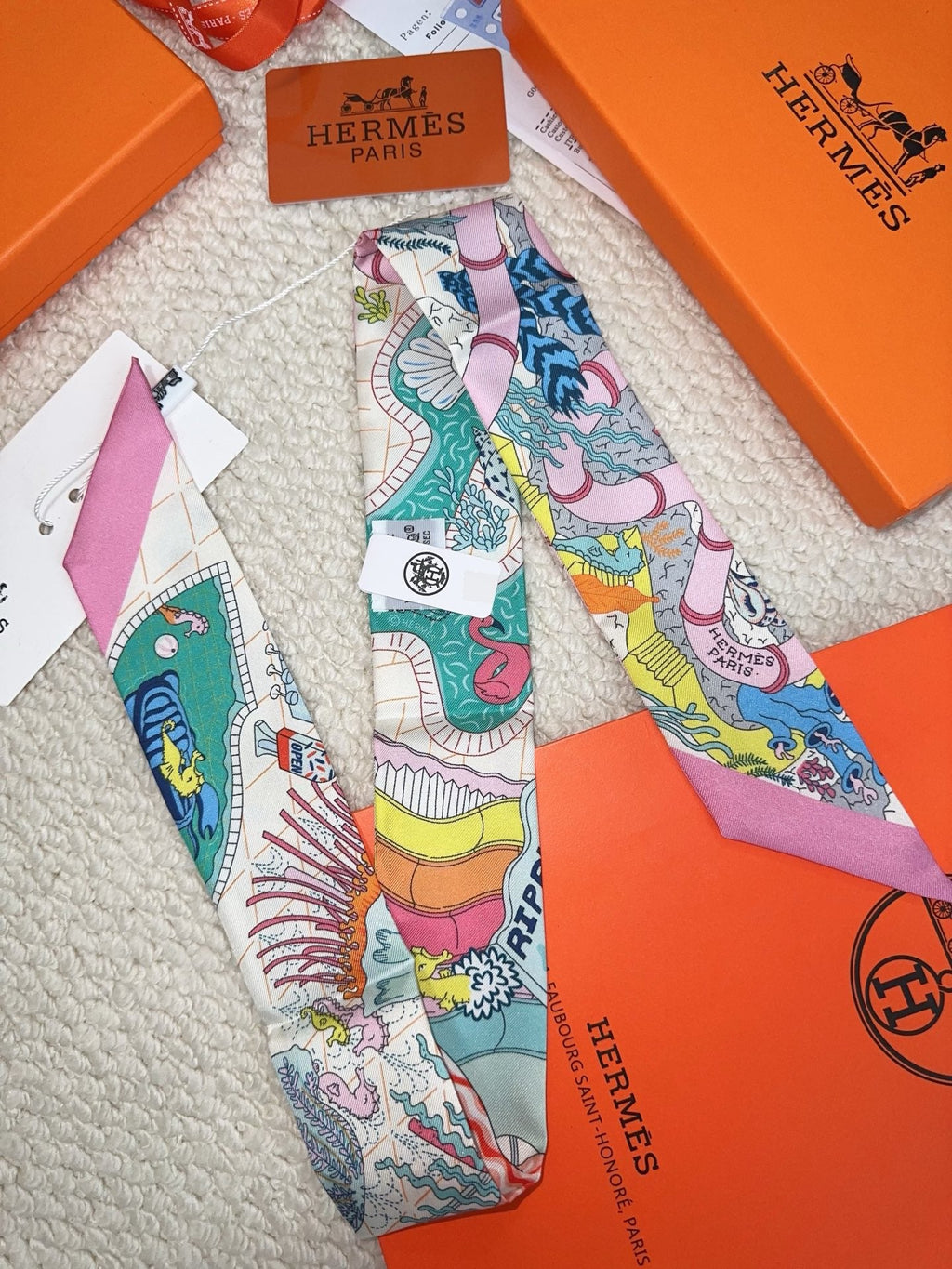 HERMES 26S SCARF 86 IN SILK 309652
