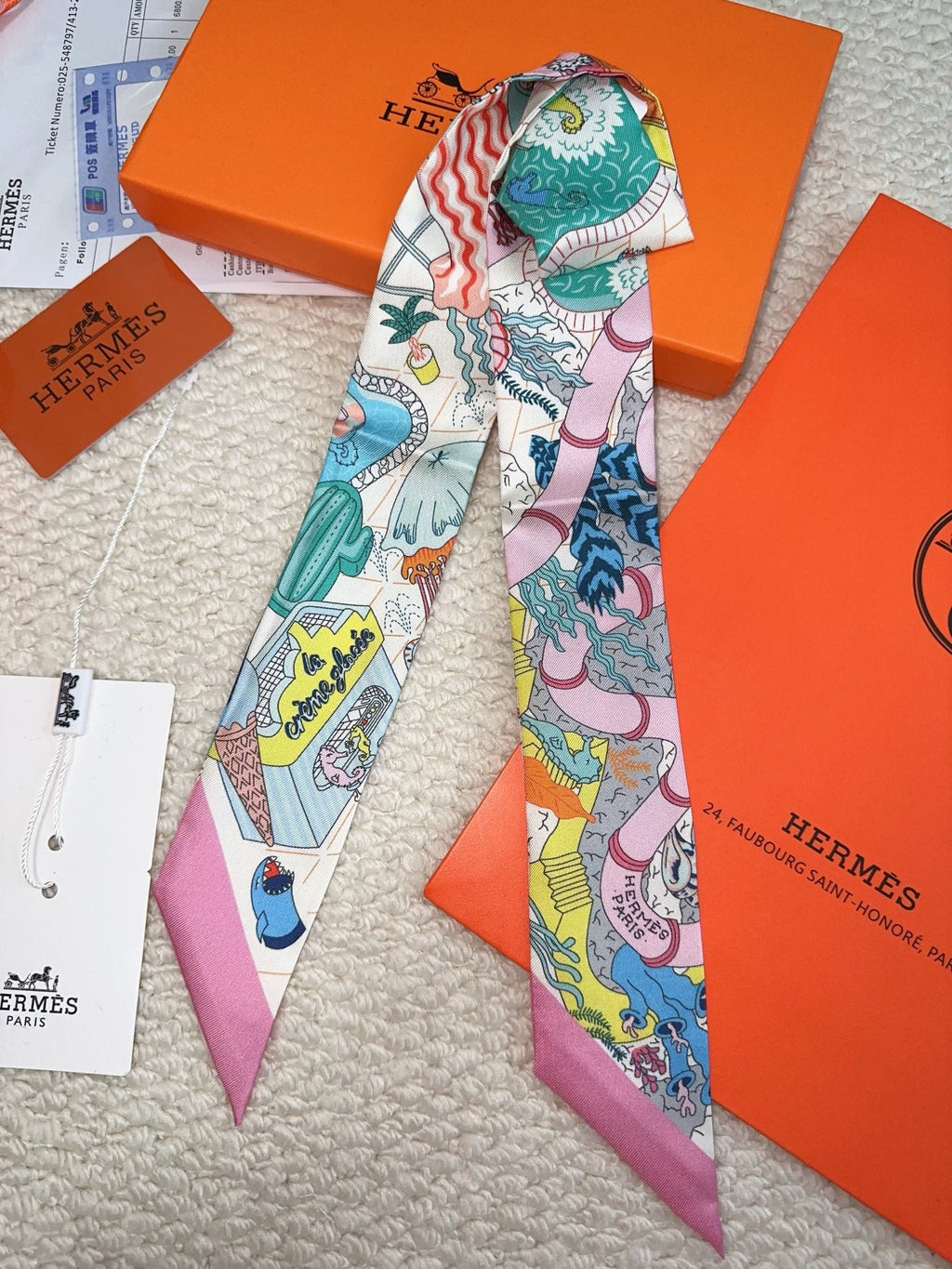 HERMES 26S SCARF 86 IN SILK 309652