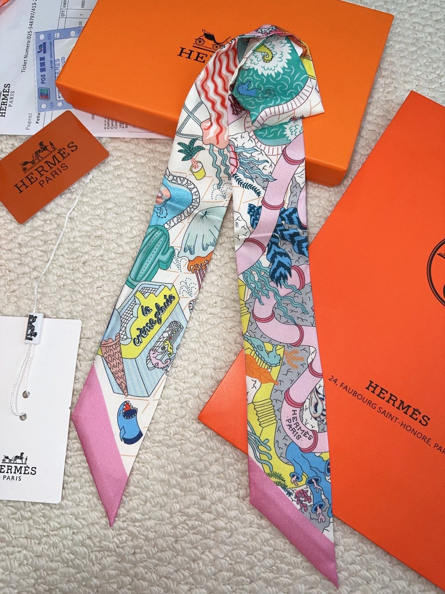 HERMES 26S SCARF 86 IN SILK 309652