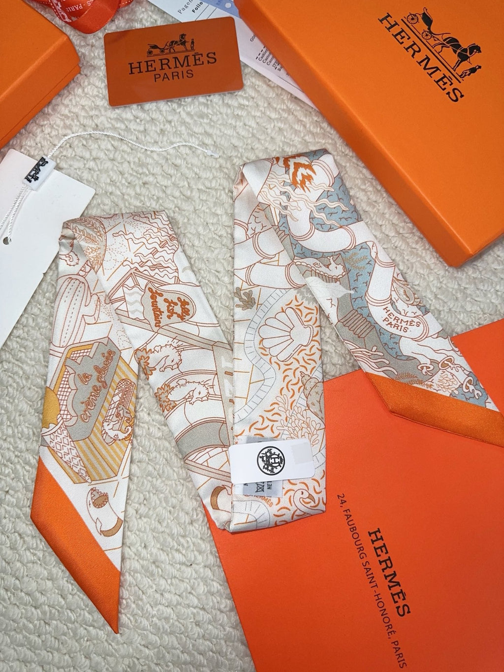 HERMES 26S SCARF 90 IN SILK 309654