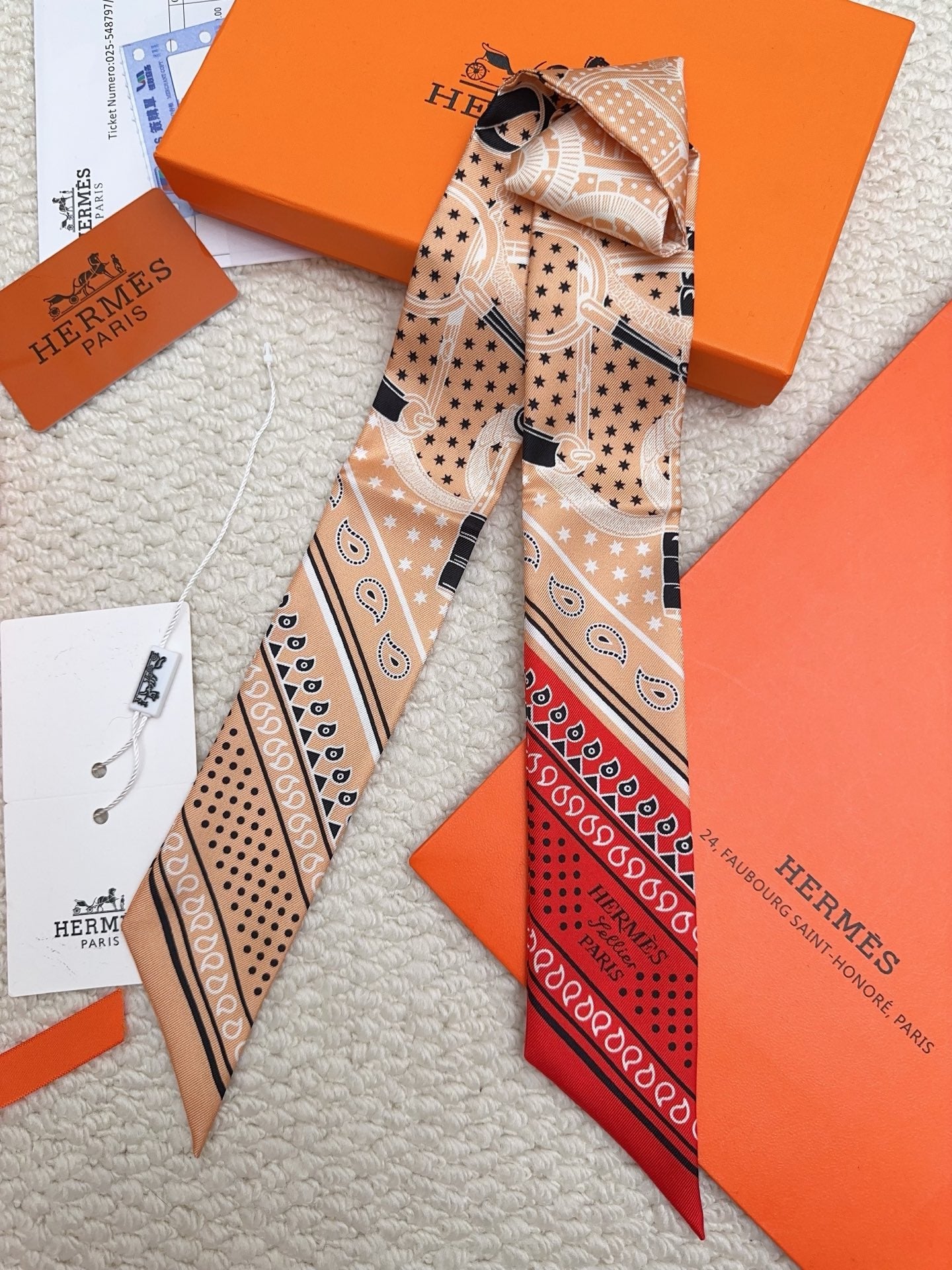 HERMES 26S SCARF 90 IN SILK 309659