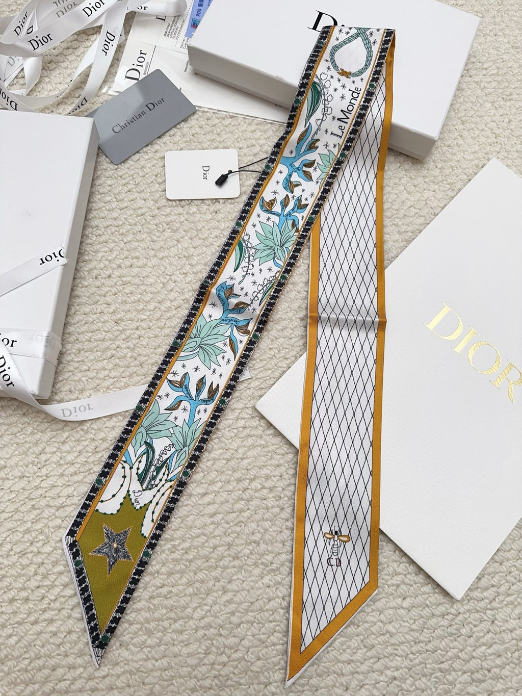 DIOR 26S SCARF 86CM IN SILK 311737