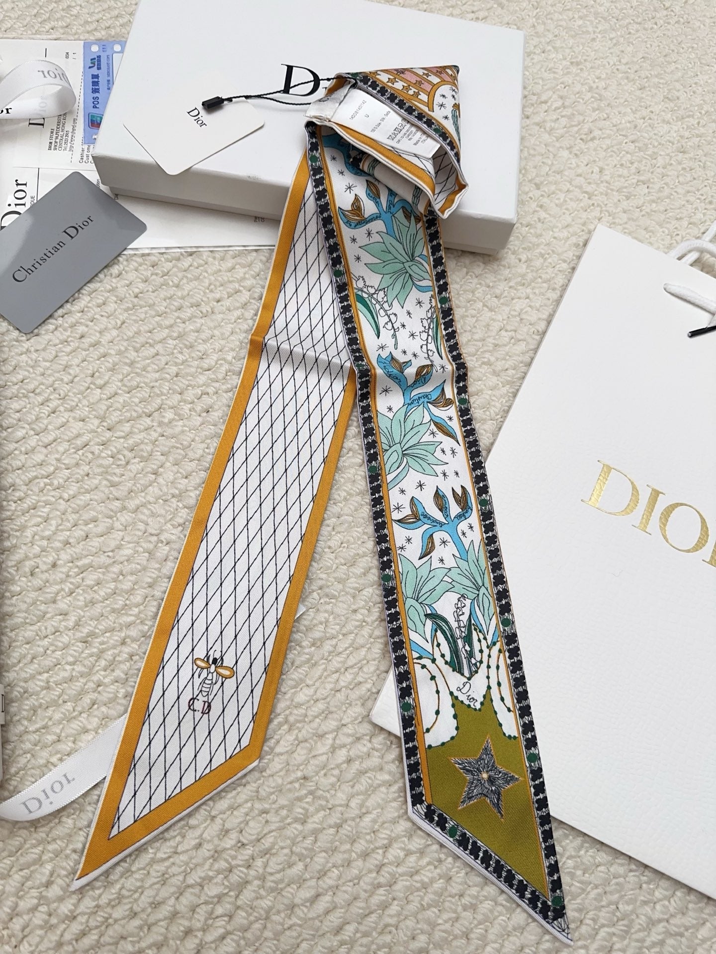 DIOR 26S SCARF 86CM IN SILK 311737