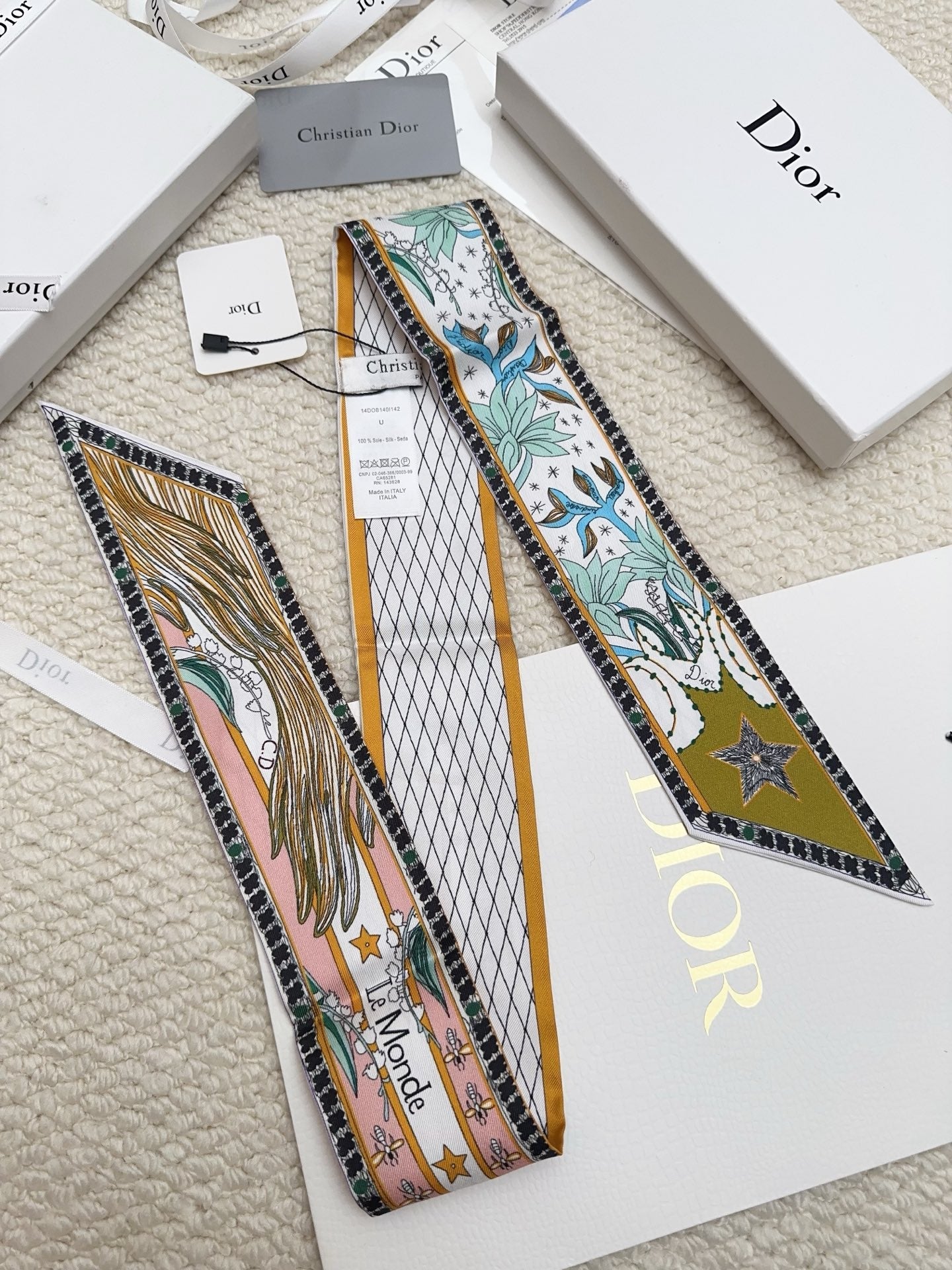 DIOR 26S SCARF 86CM IN SILK 311737