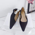 DIOR 26S SLINGBACK FLAT IN BLACK FABRIC WITH BOW