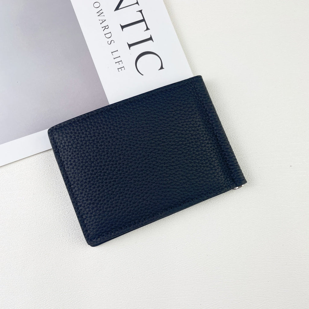 HM SILK’IN DOLLAR WALLET 11 BLACK GRAINED CALFSKIN
